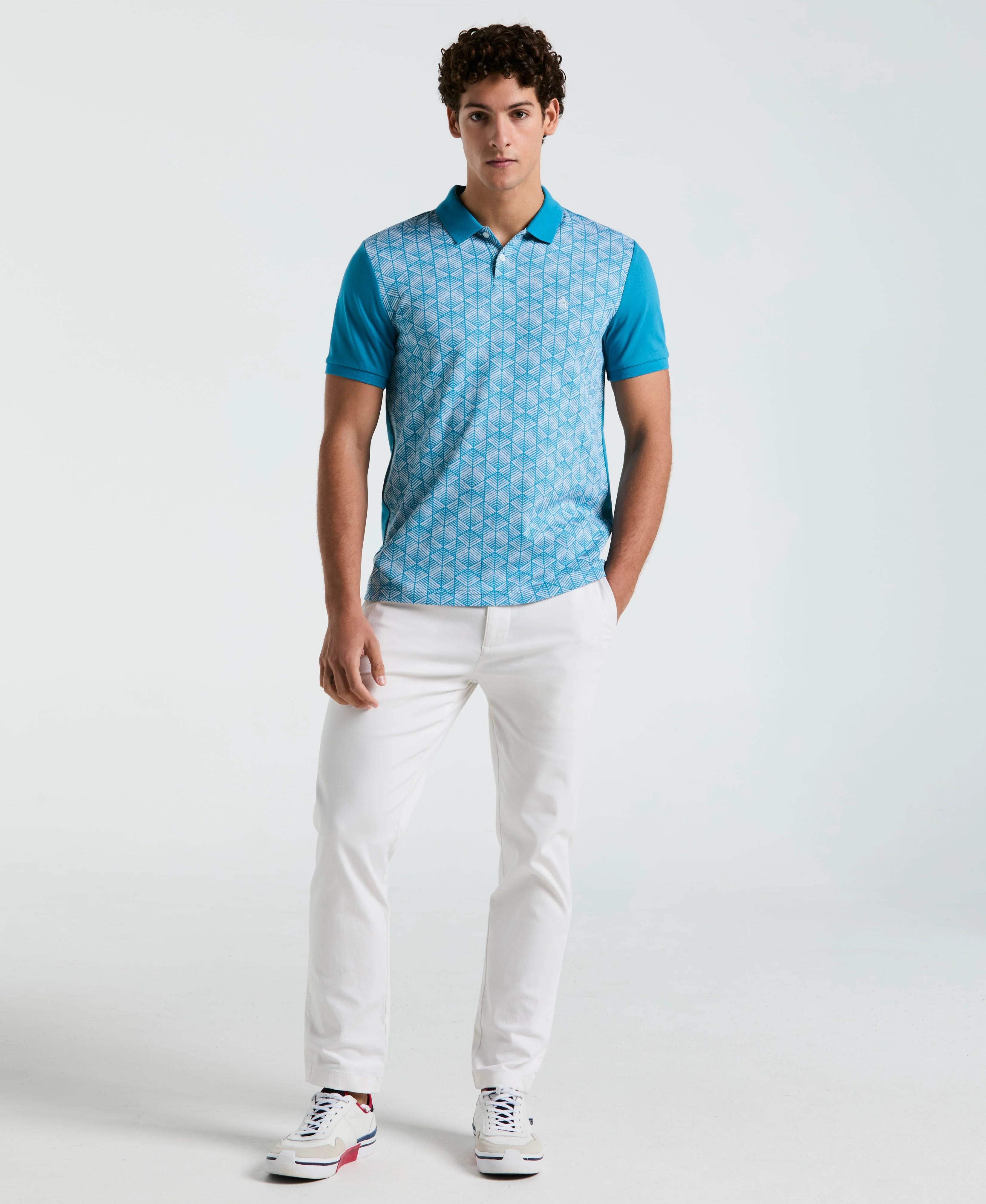 Diamond Jacquard Front Polo - Image 8