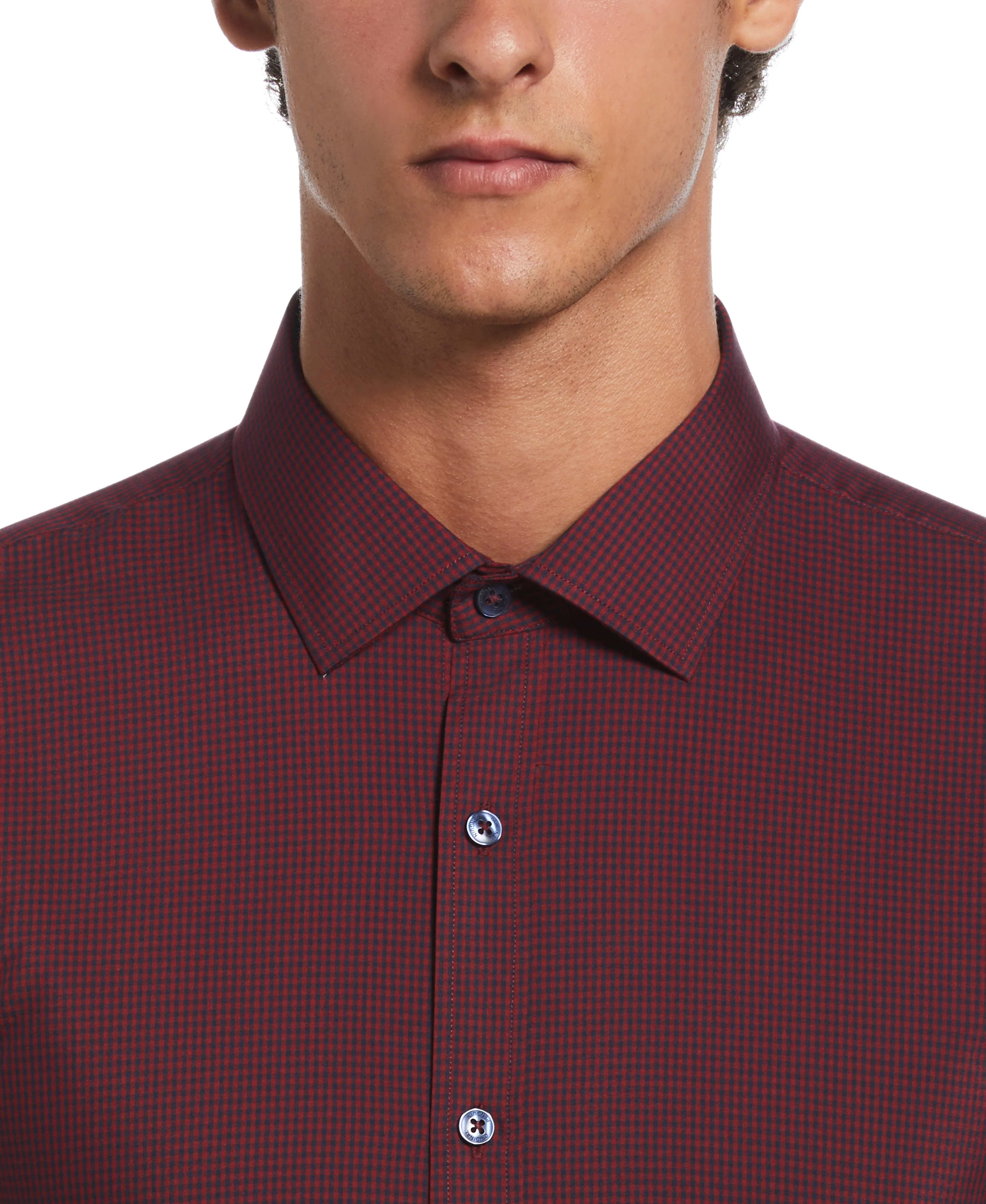 Dobby Chambray Print Dress Shirt - Image 6