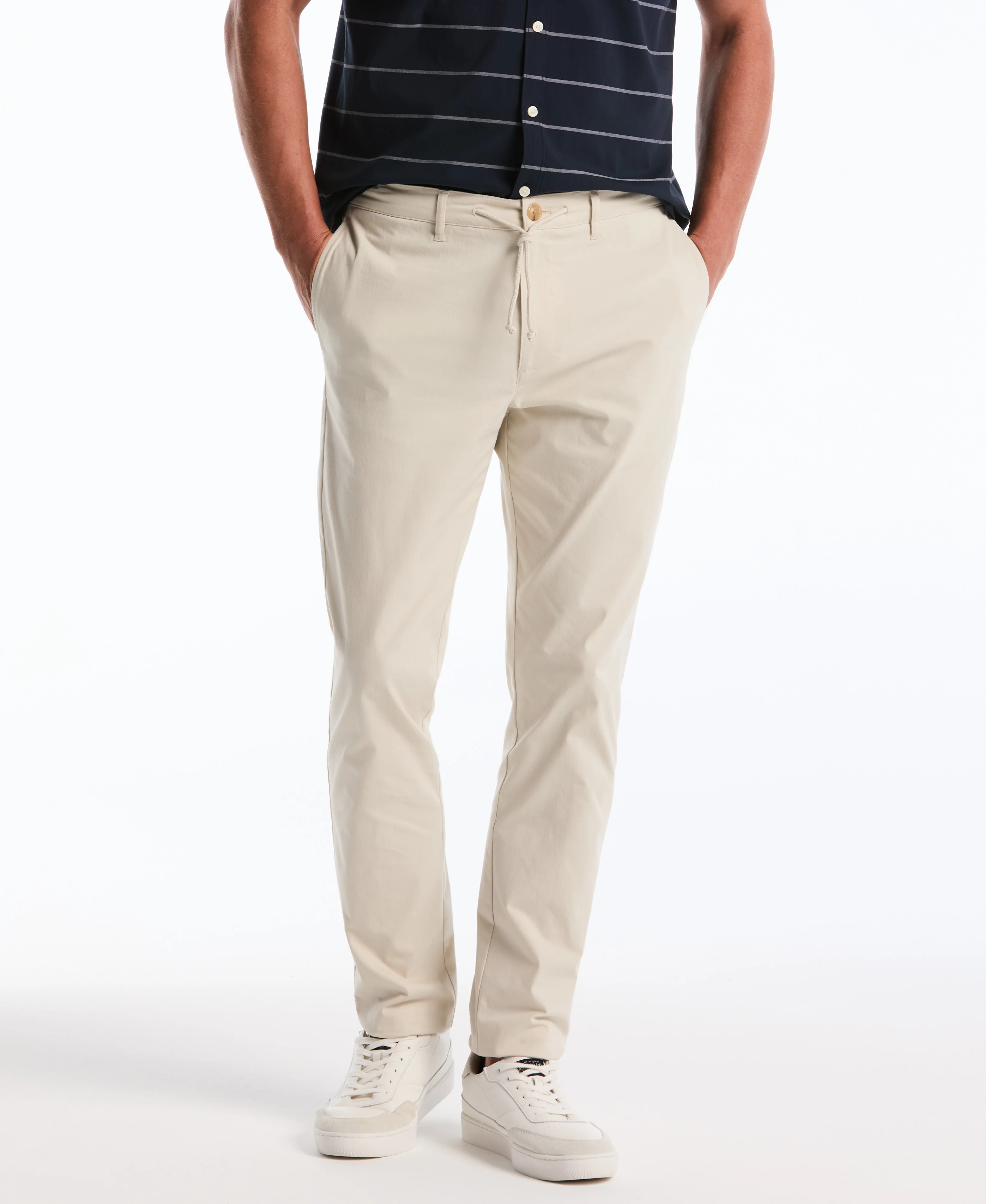 Slim Drawstring Twill Pant - Image 3