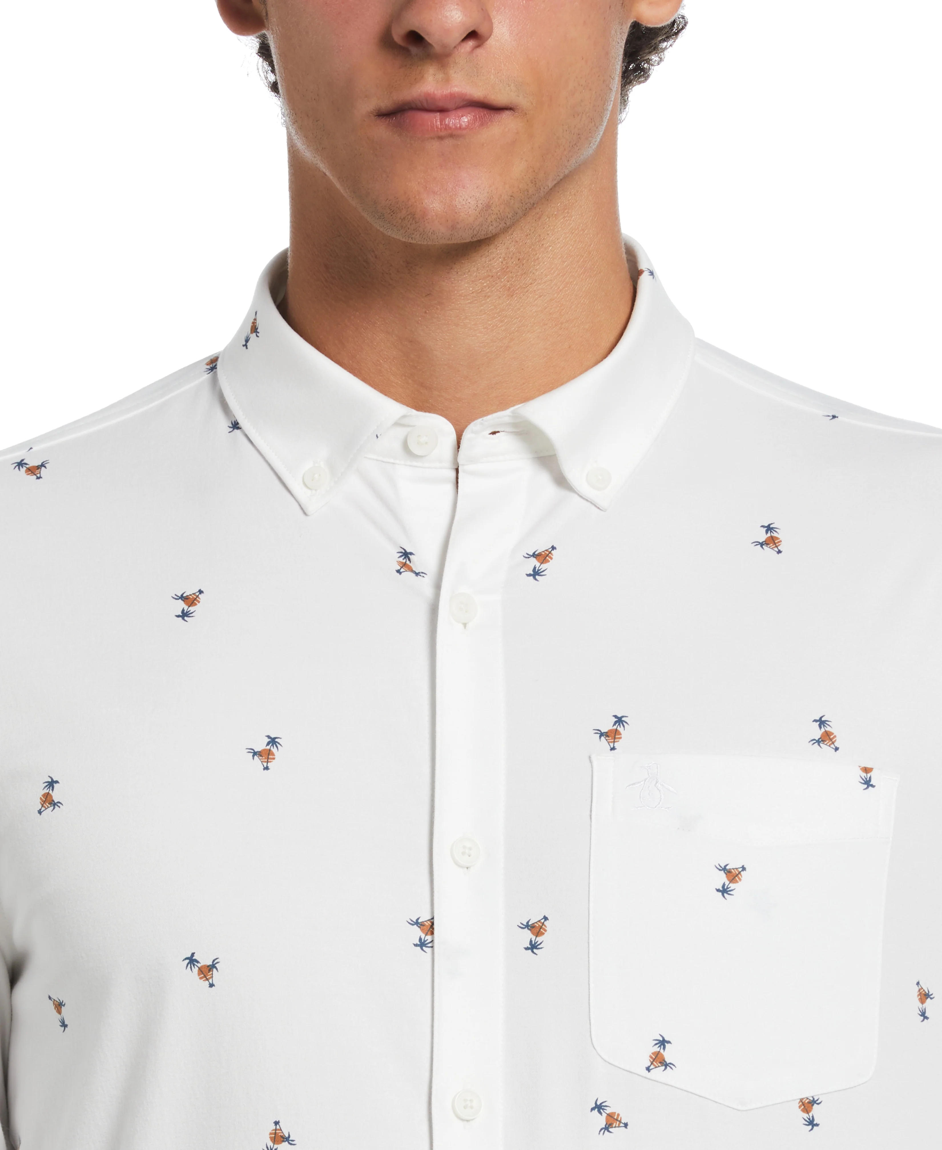 Ecovero™ Oxford Palm Tree Shirt - Image 3