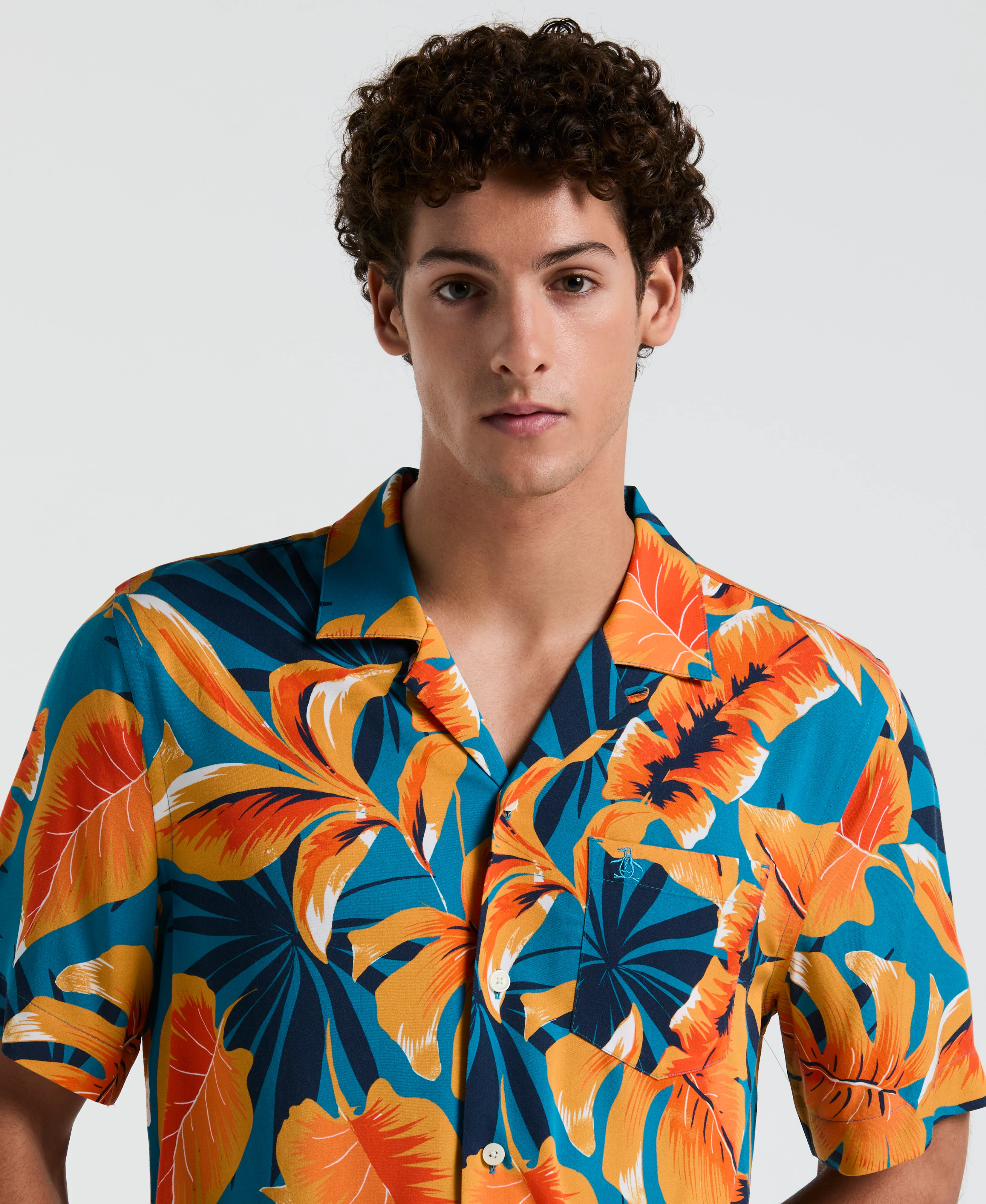 EcoVero™ Tropical Leaf Print Shirt - Image 3
