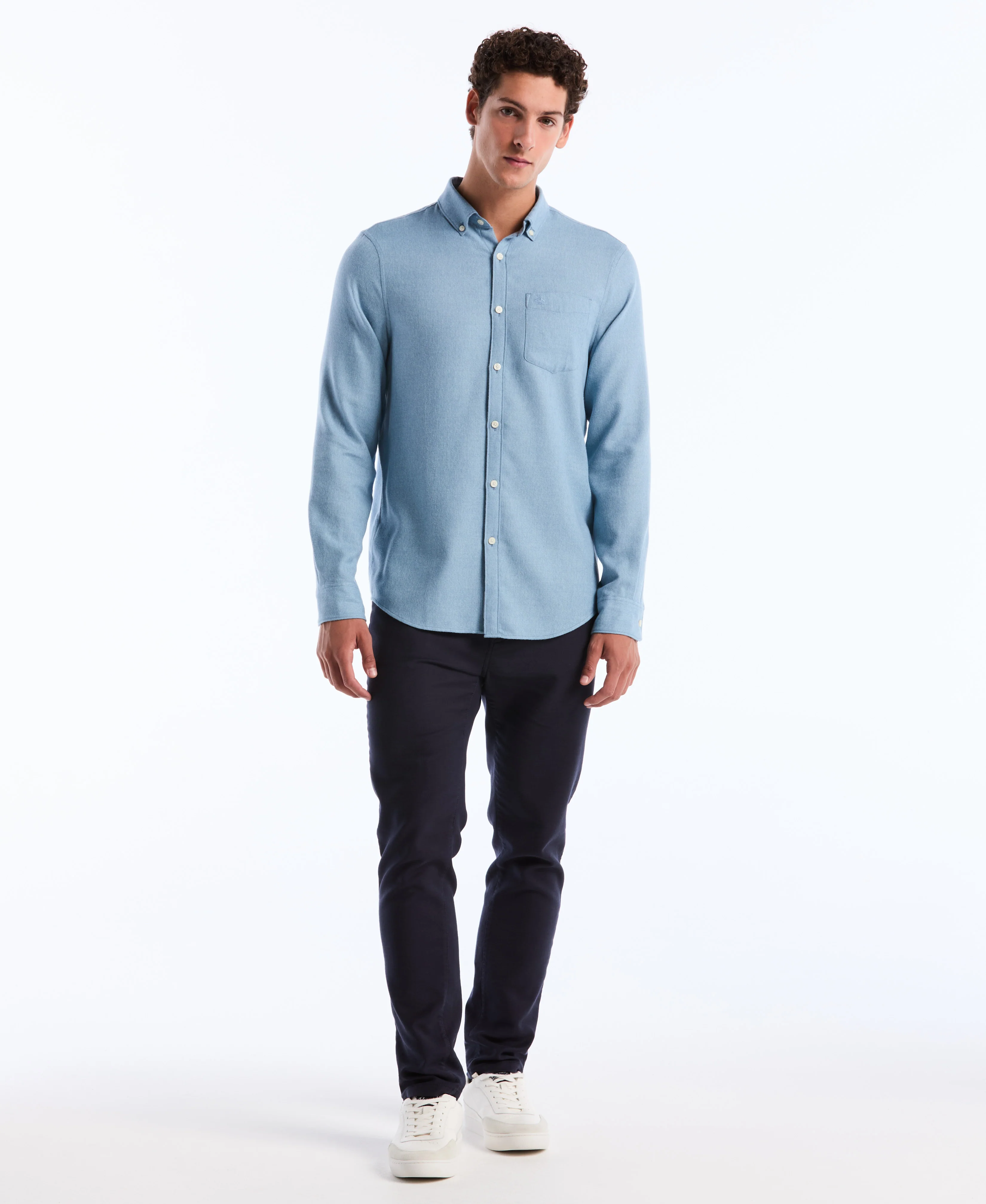 Solid-Colored Flannel Shirt - Image 4
