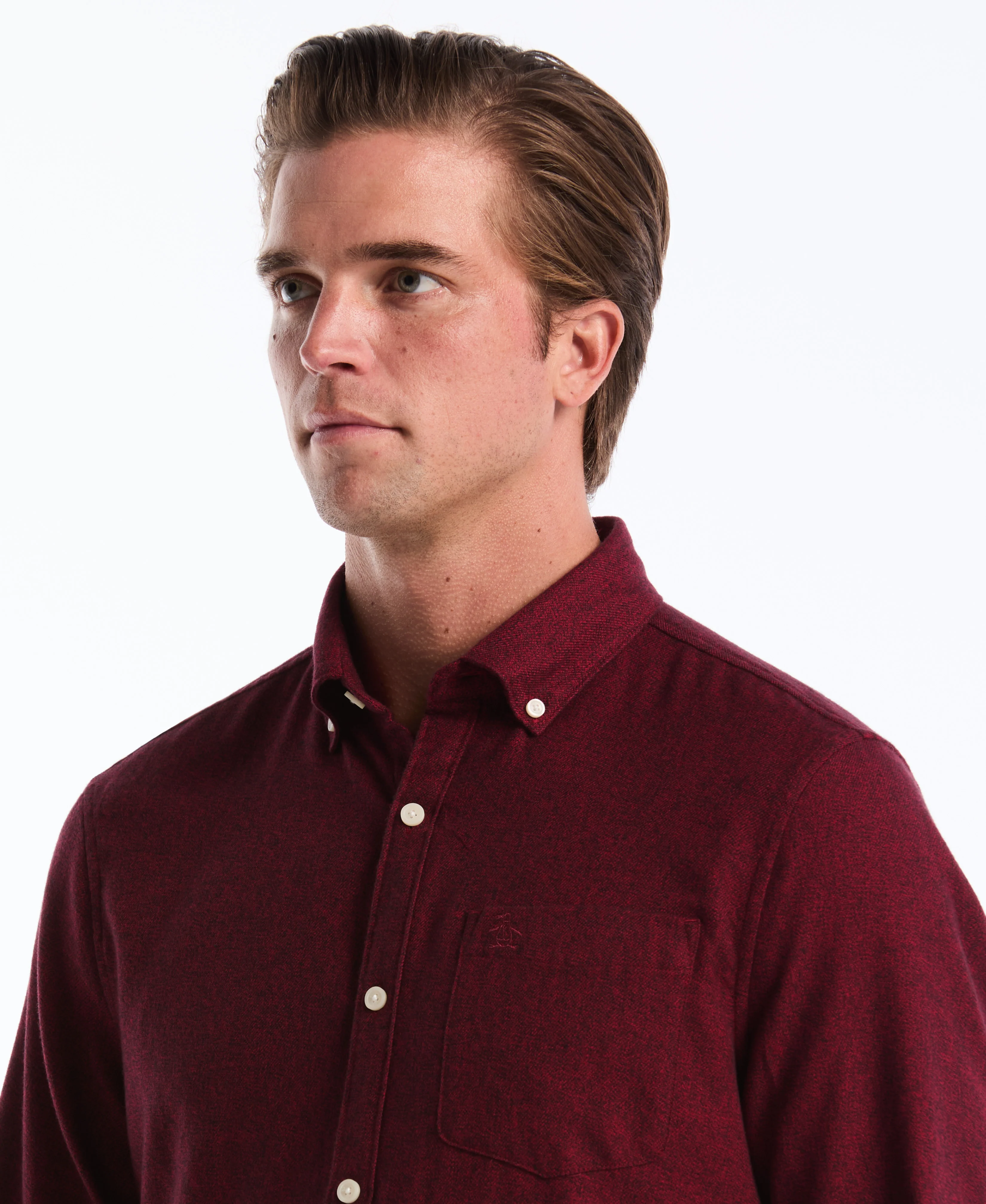 Solid-Colored Flannel Shirt - Image 8