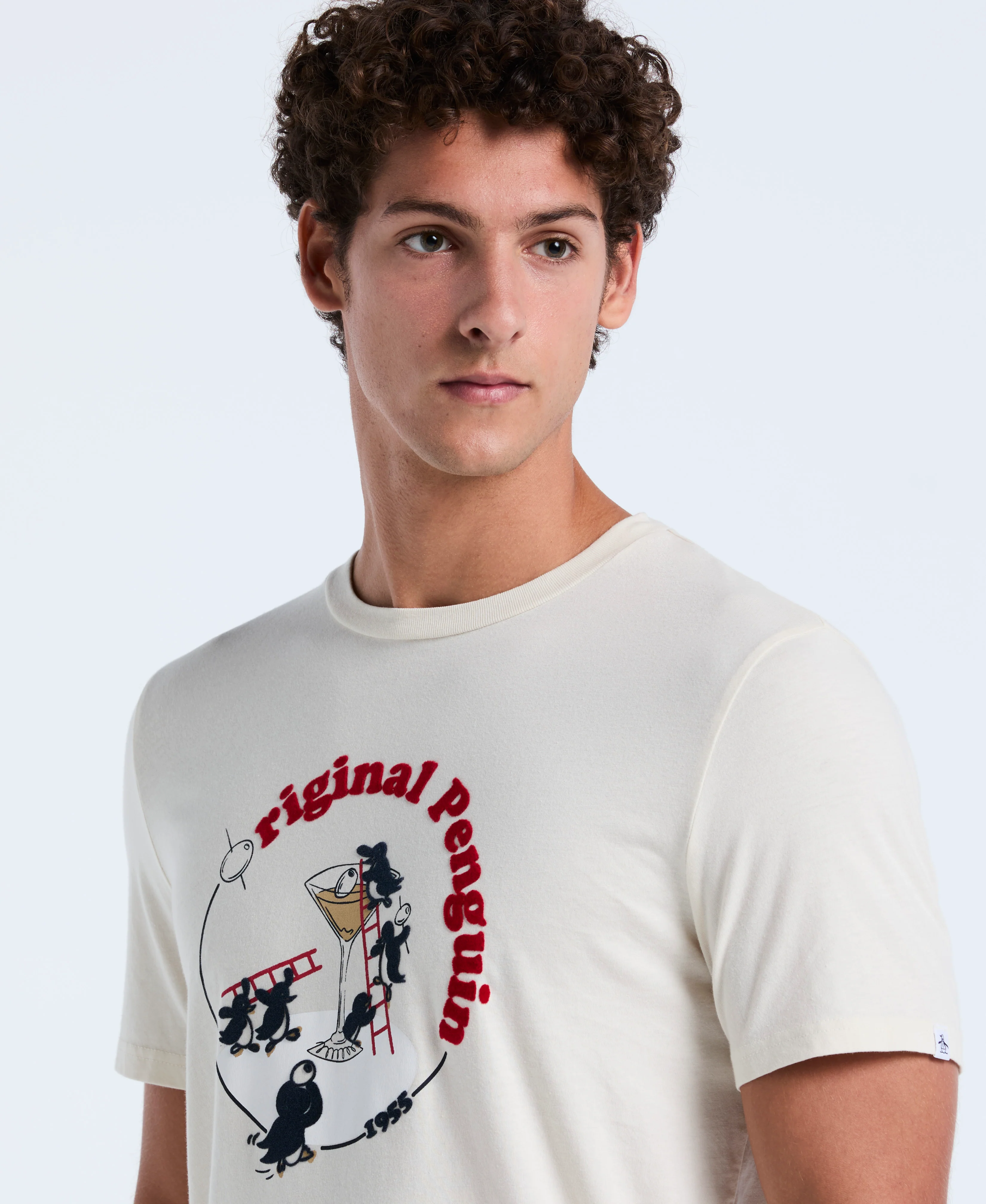 Flocked Martini Graphic Tee - Image 3
