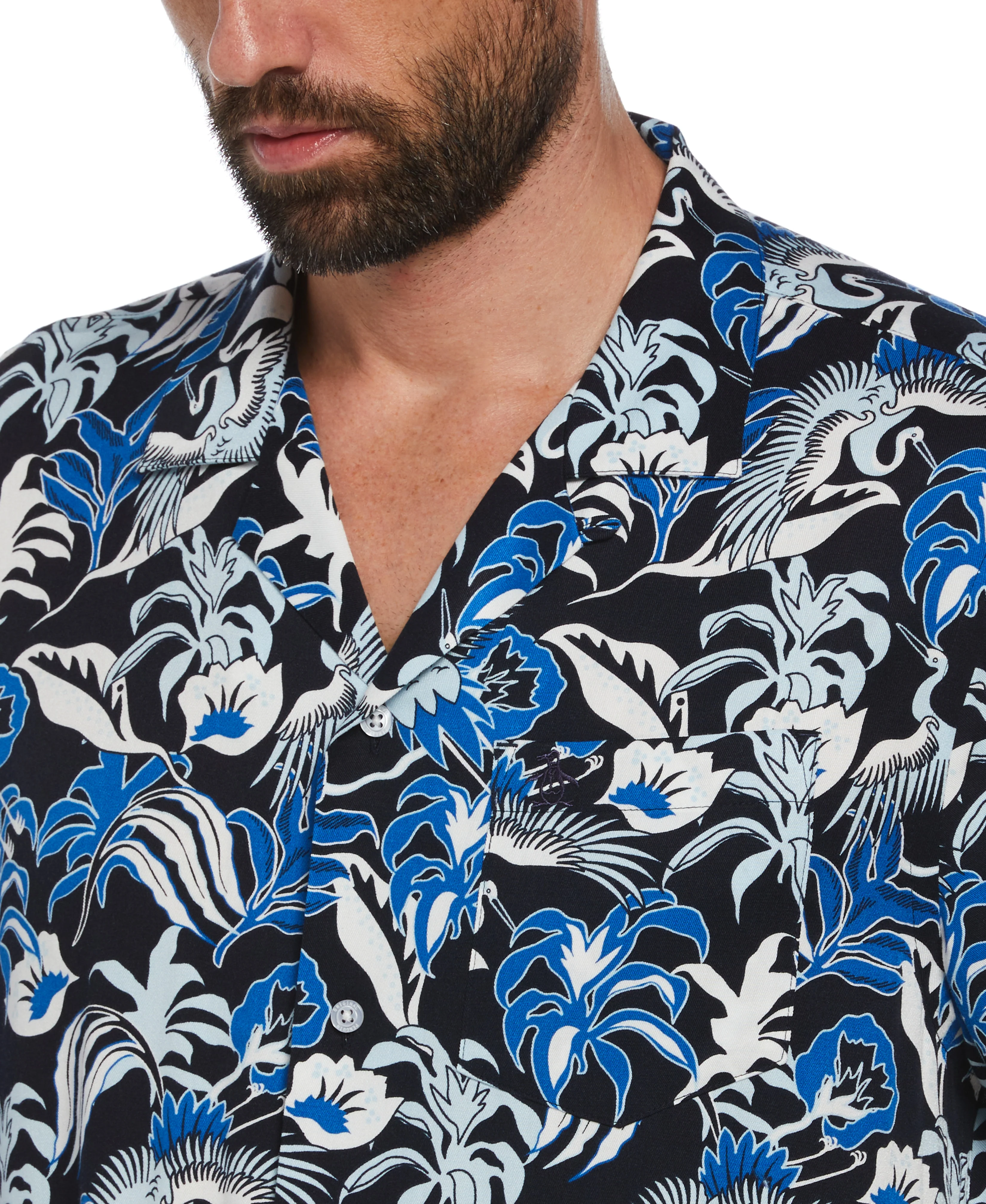 Floral Crane Print Shirt - Image 6