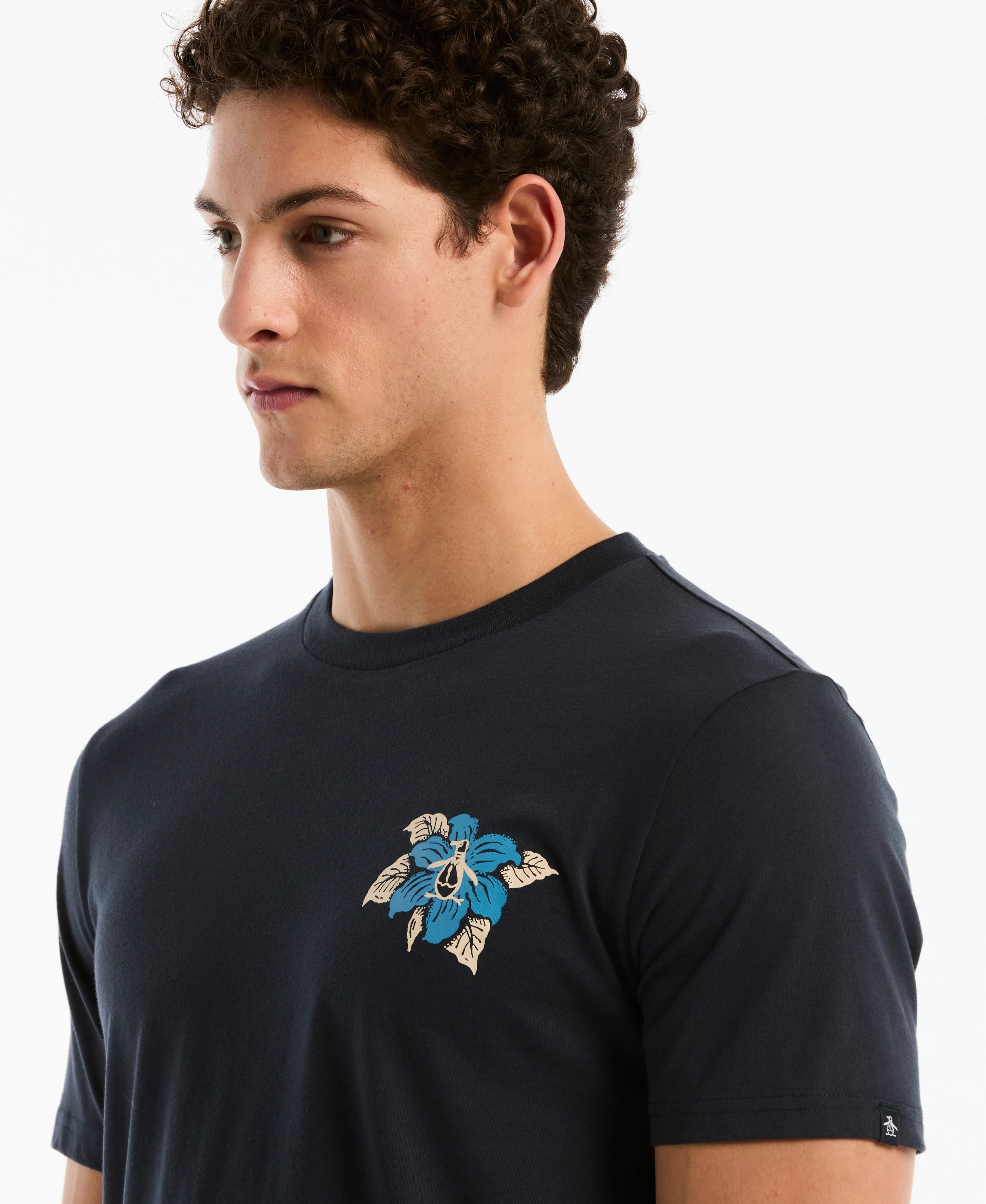 Floral Logo Cotton Graphic Tee - Image 3