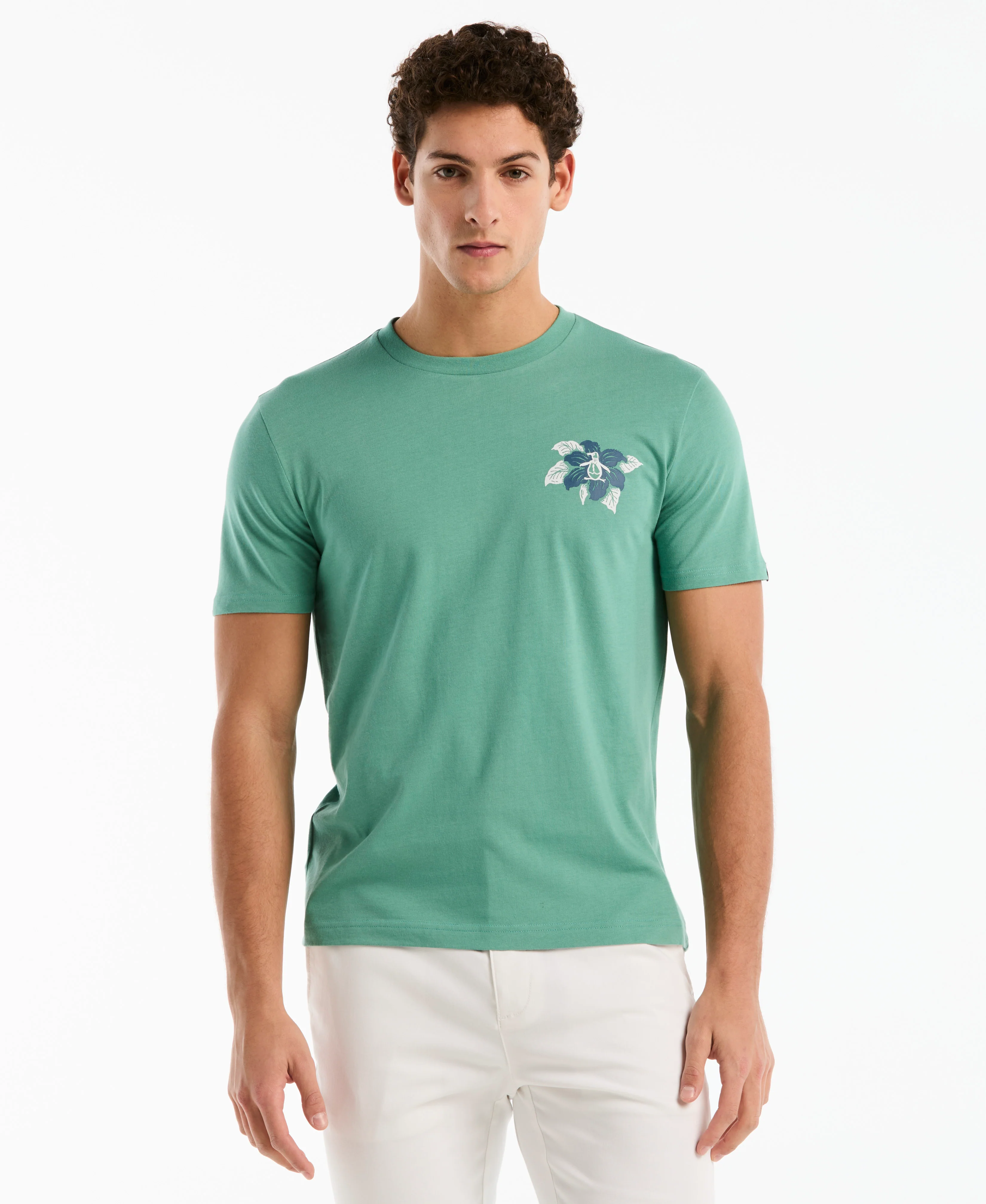 Floral Logo Cotton Graphic Tee - Image 5
