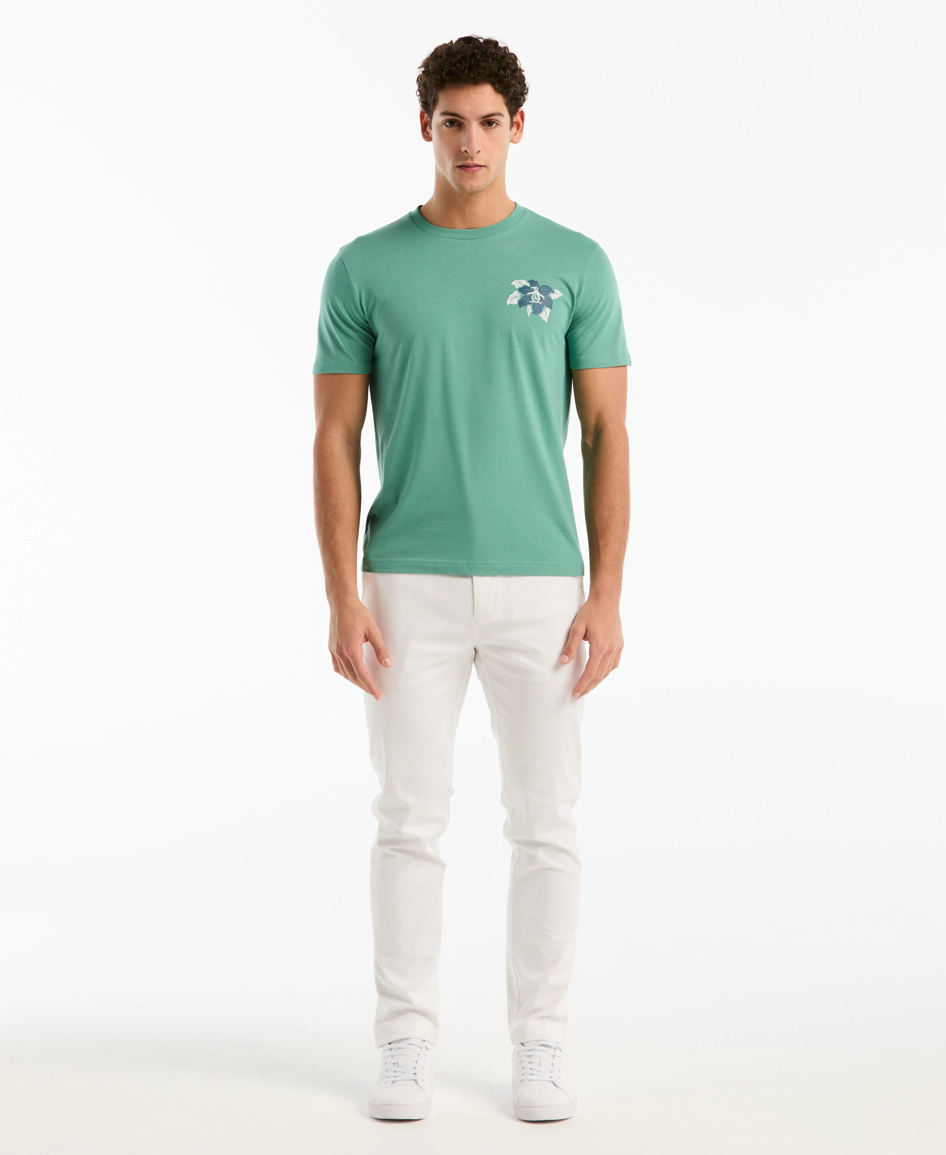 Floral Logo Cotton Graphic Tee - Image 8