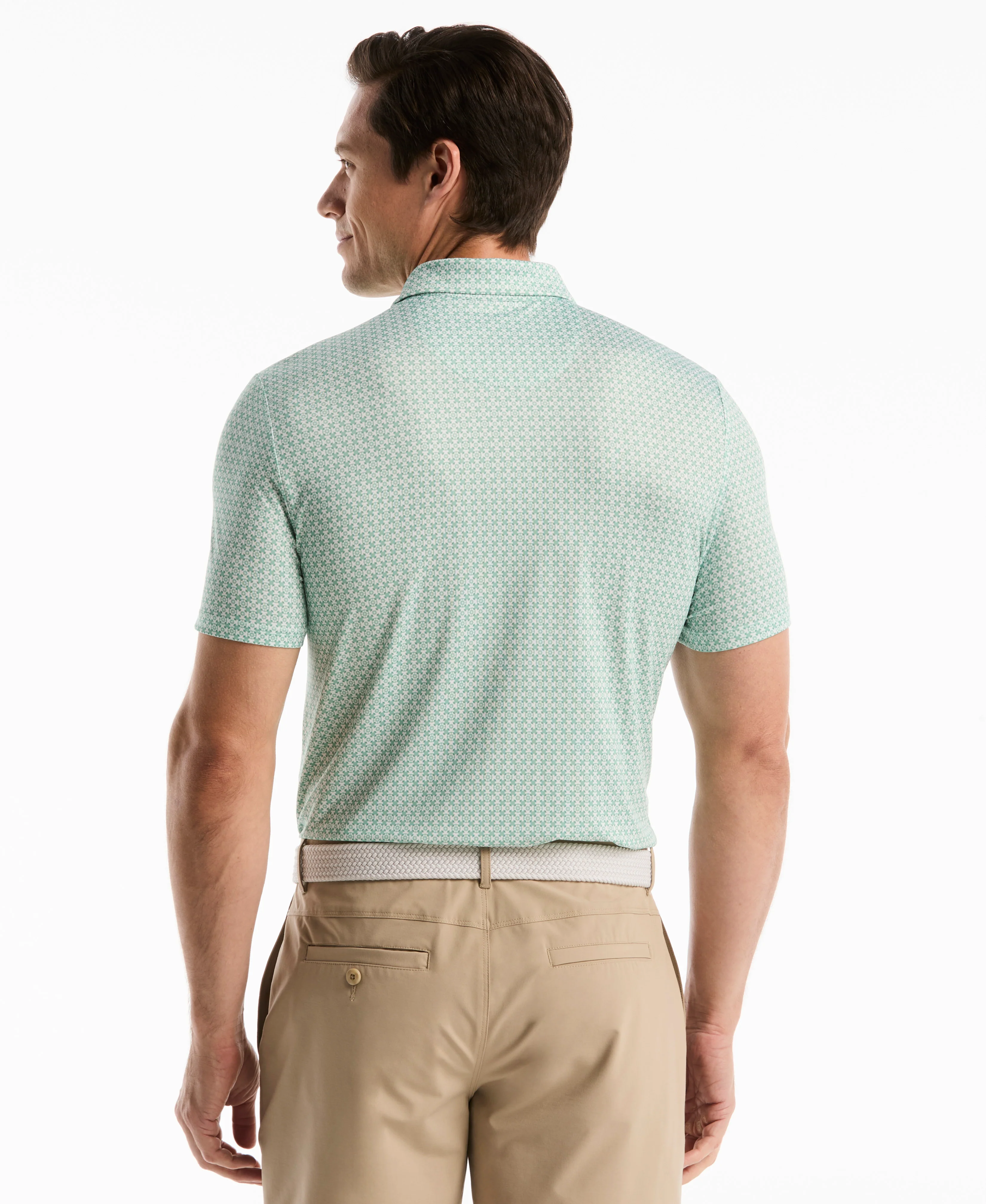 Framed Floral Geo Golf Polo - Image 3