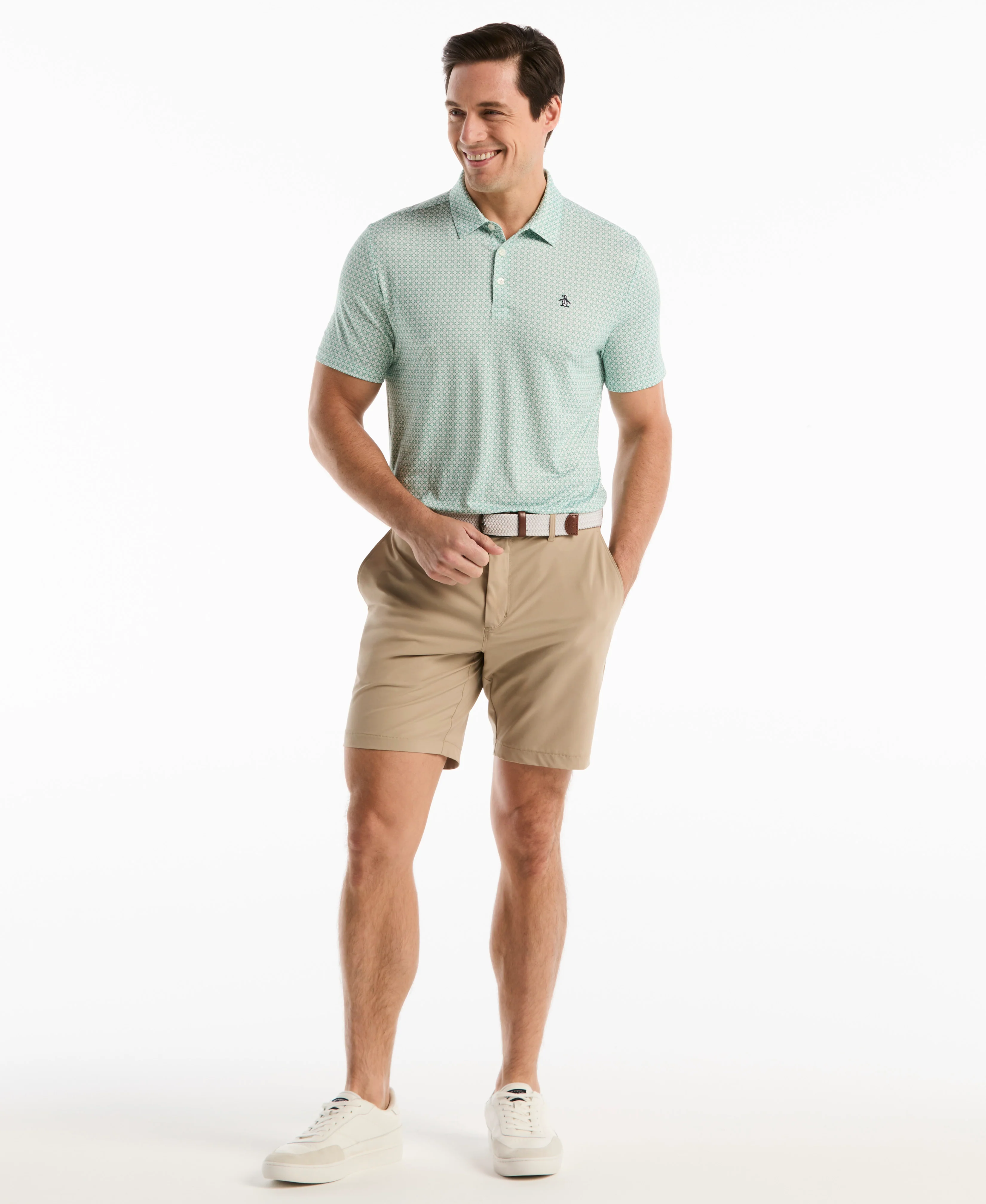 Framed Floral Geo Golf Polo - Image 5