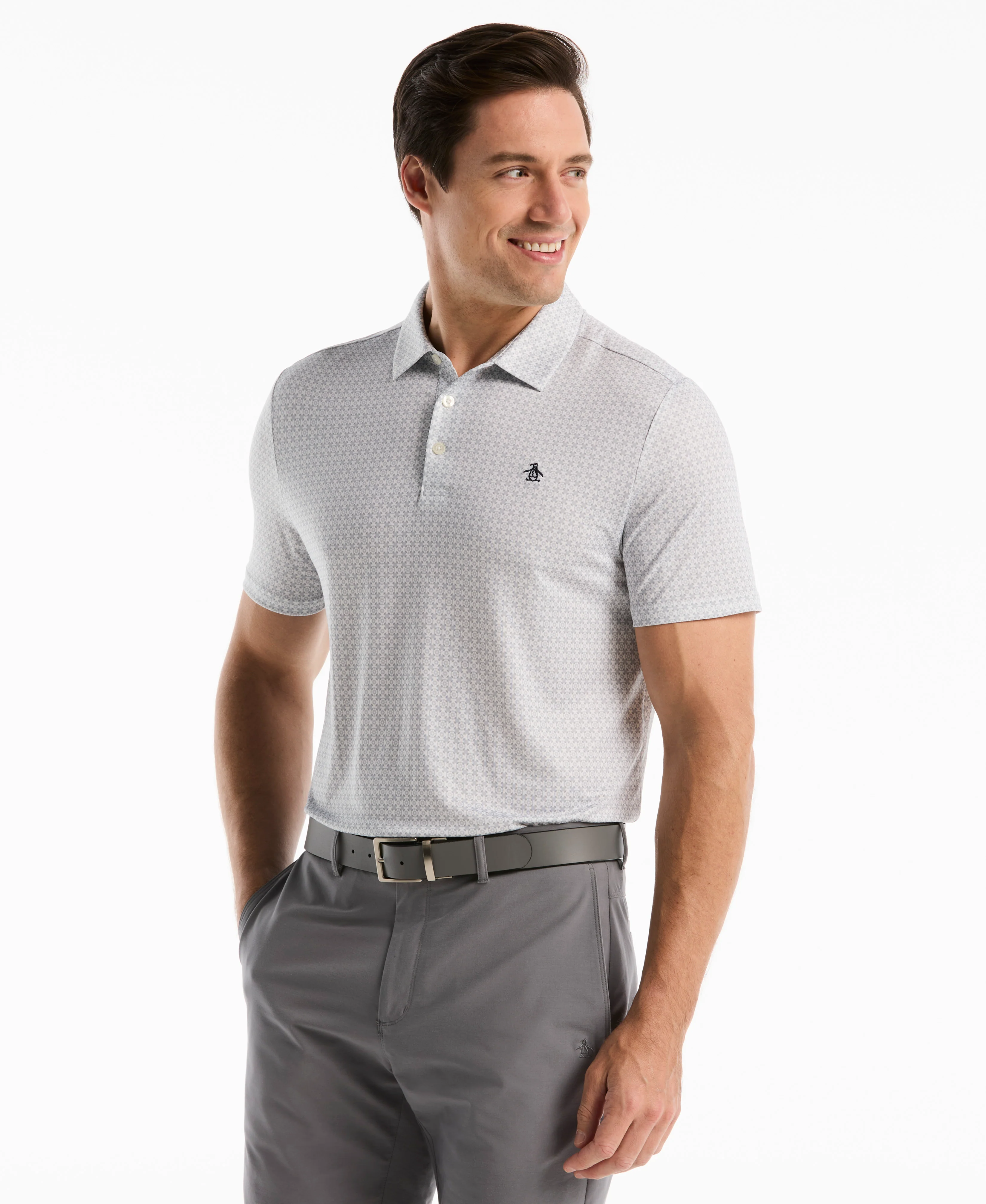 Framed Floral Geo Golf Polo - Image 6