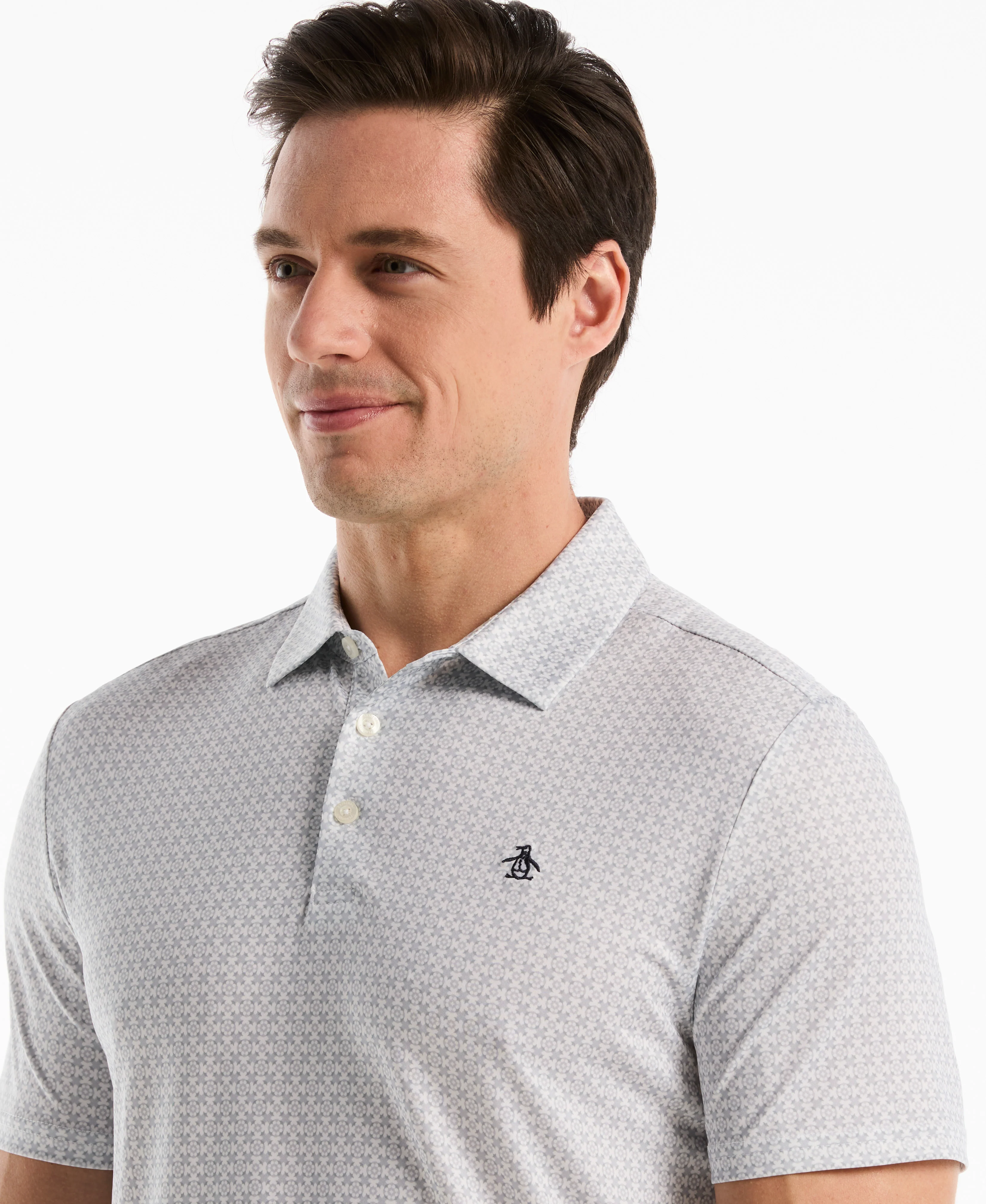 Framed Floral Geo Golf Polo - Image 8