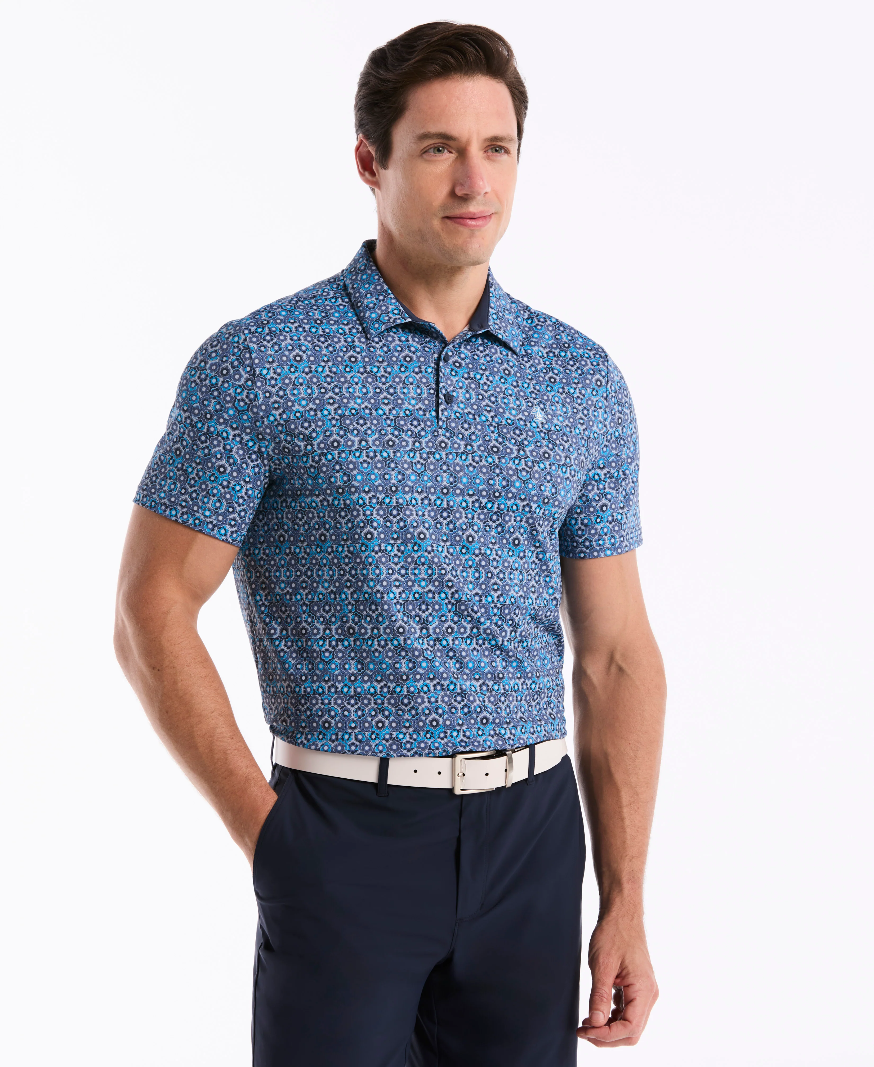 Heritage Framed Floral Golf Polo