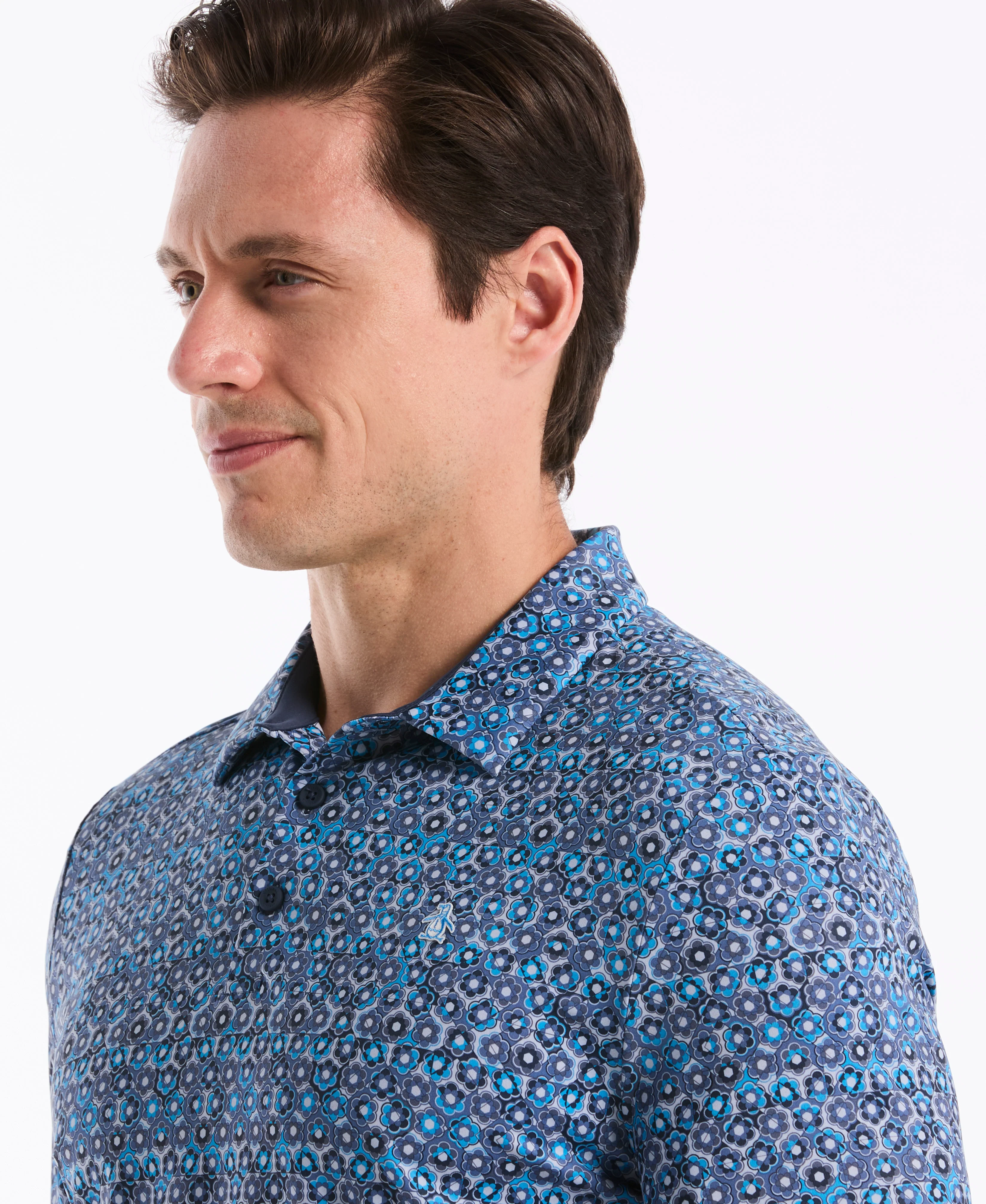 Heritage Framed Floral Golf Polo - Image 3