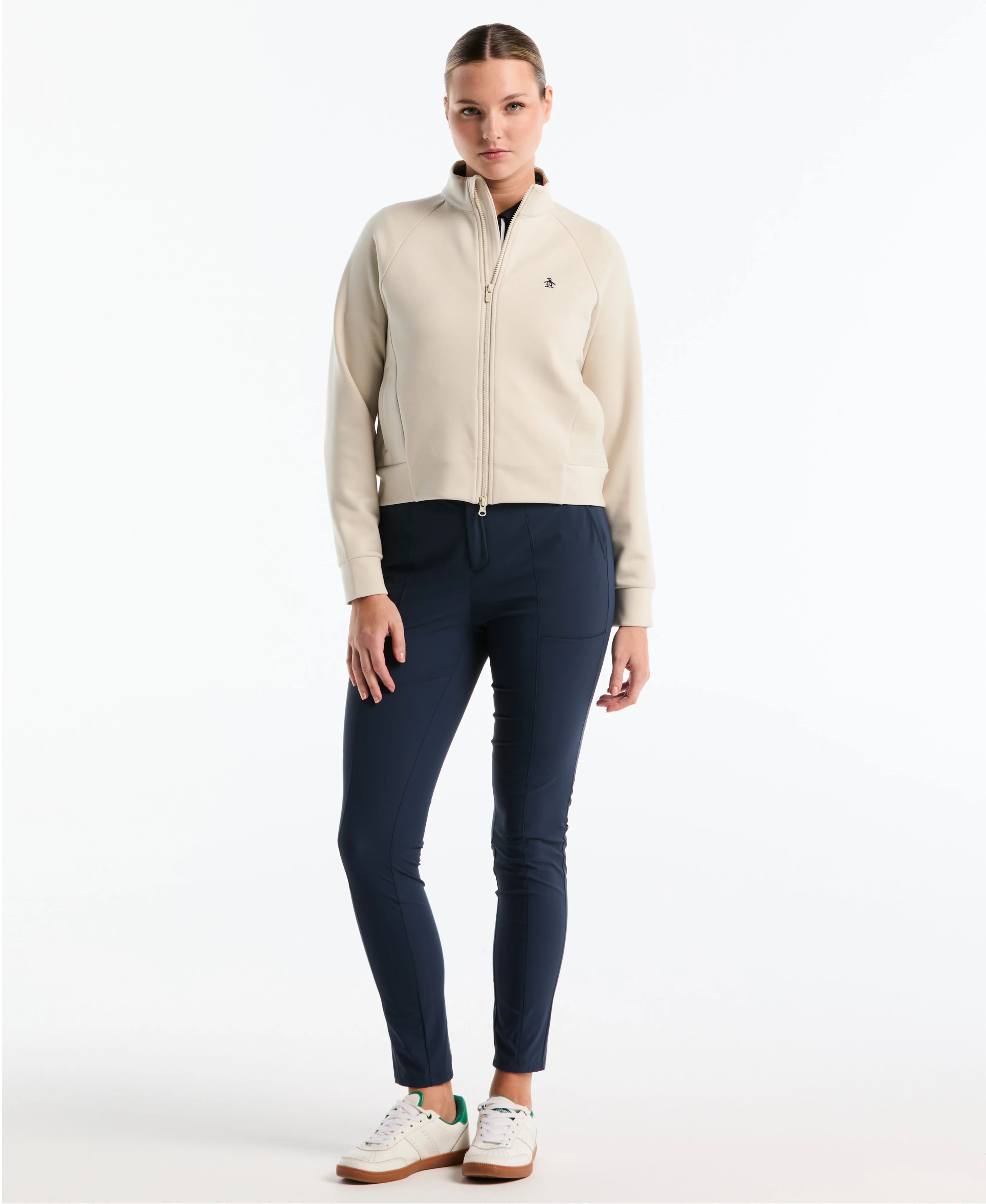 Women's Full-Zip Textured Knit Golf Jacket - Image 4