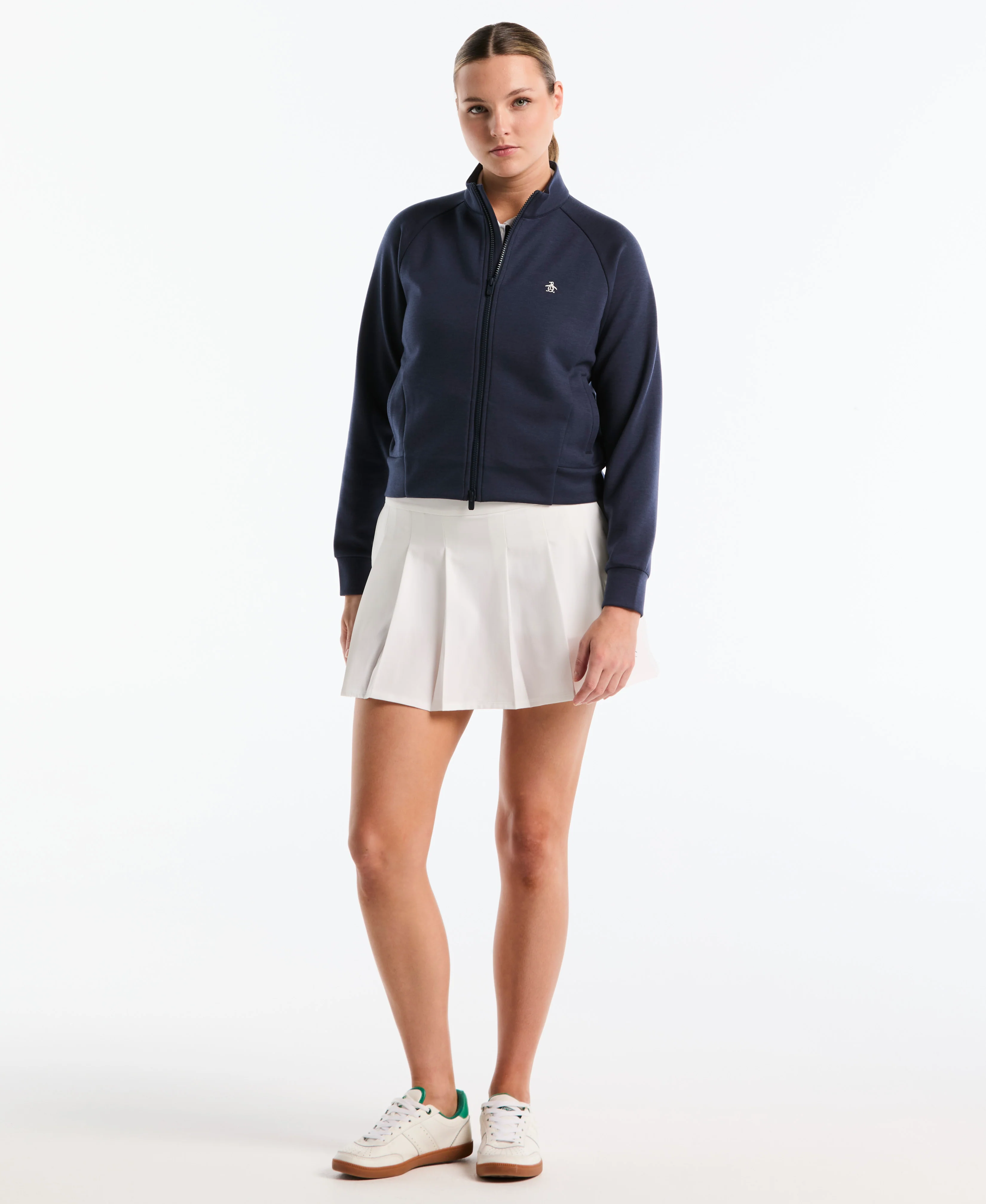 Women's Full-Zip Textured Knit Golf Jacket - Image 8