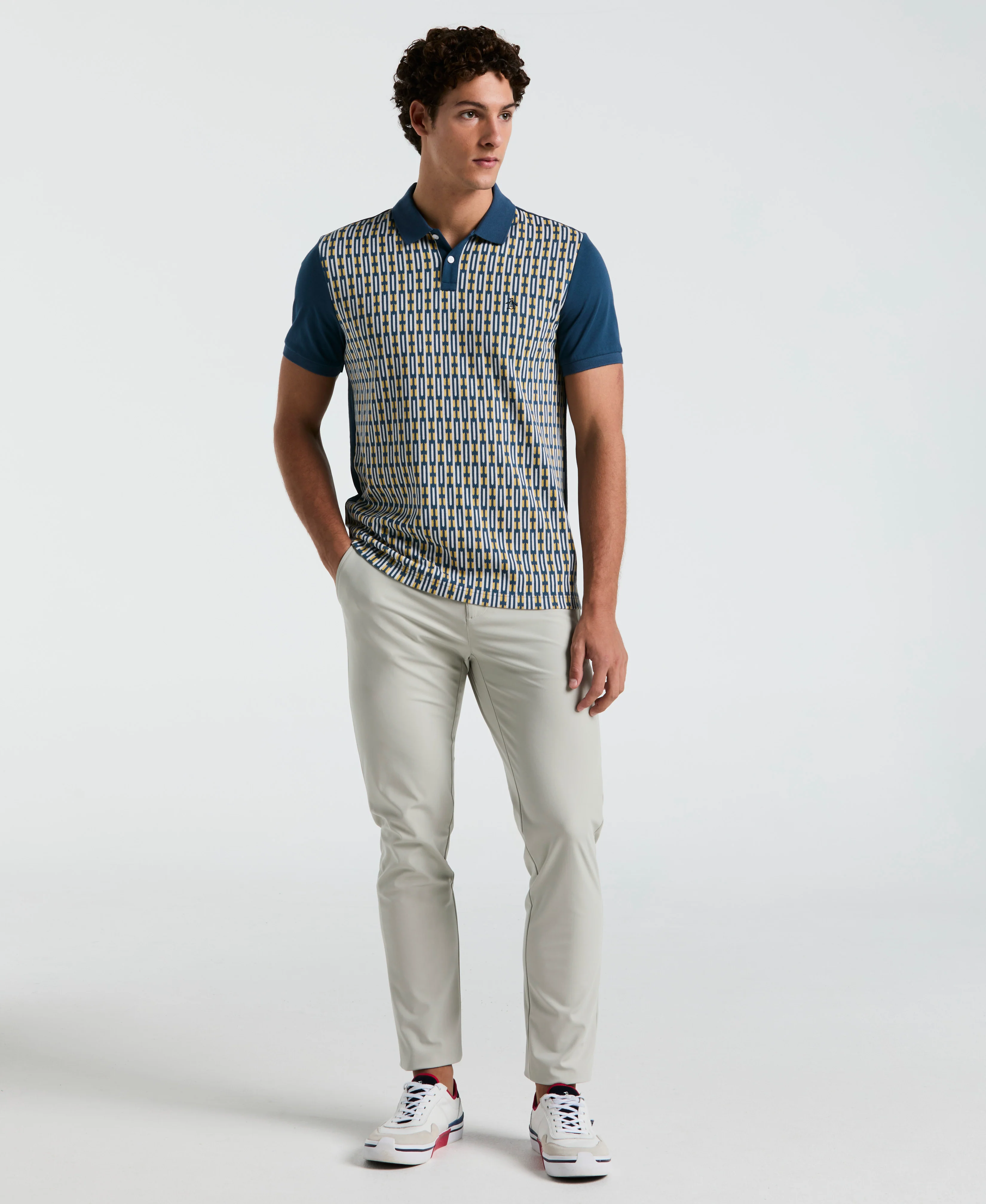 Geo Jacquard Front Polo - Image 8