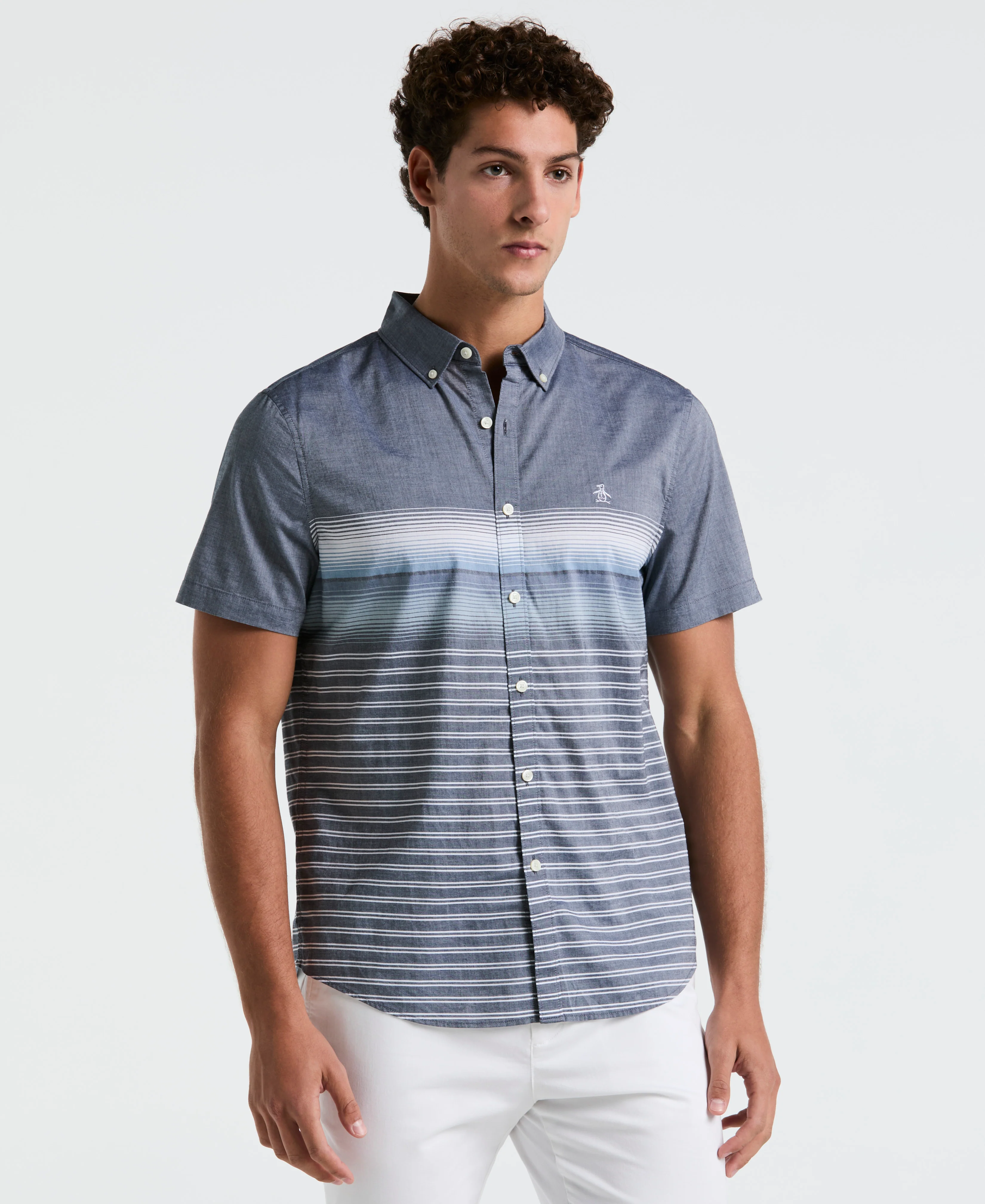 Lawn Gradient Stripe Shirt