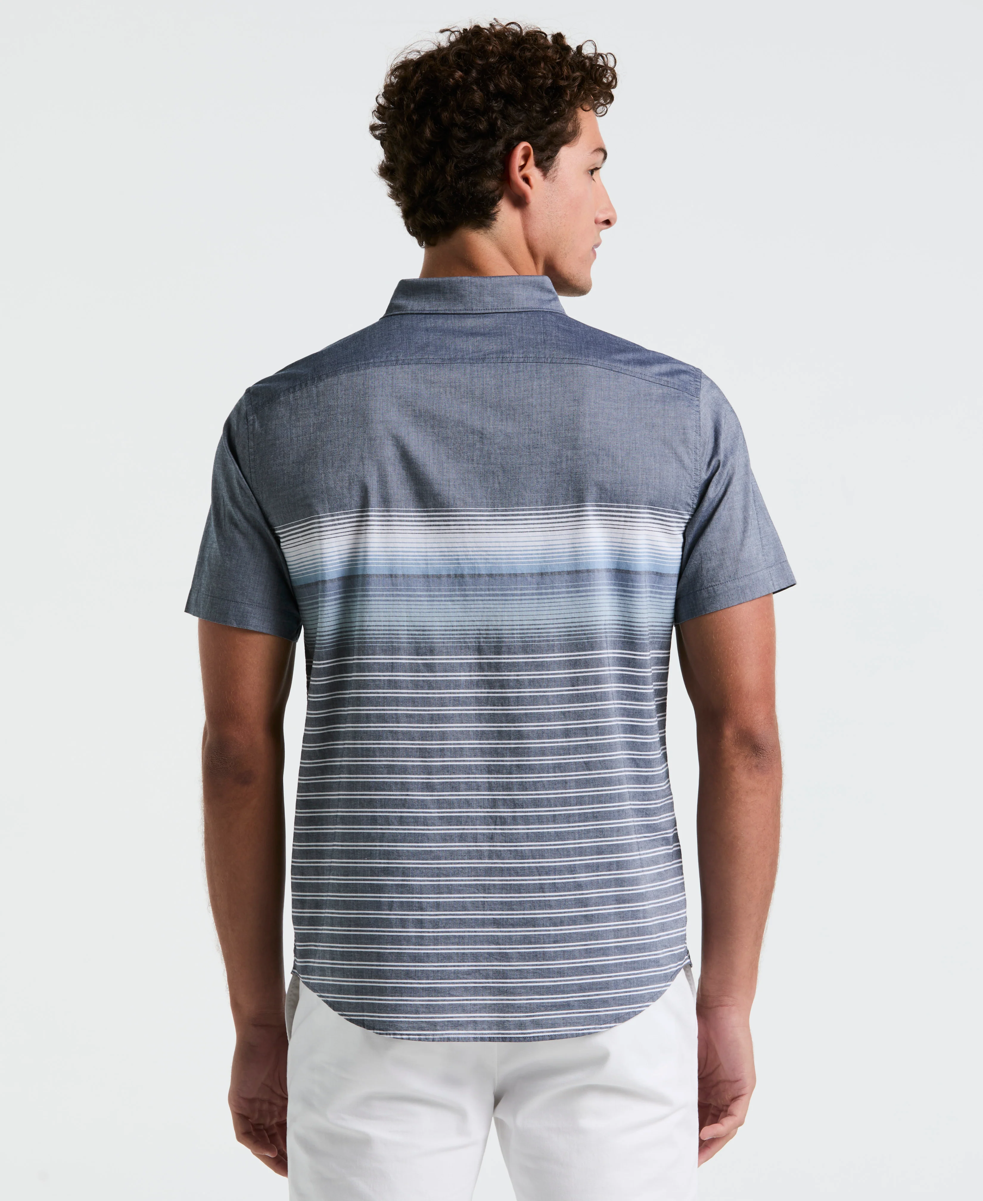 Lawn Gradient Stripe Shirt - Image 2