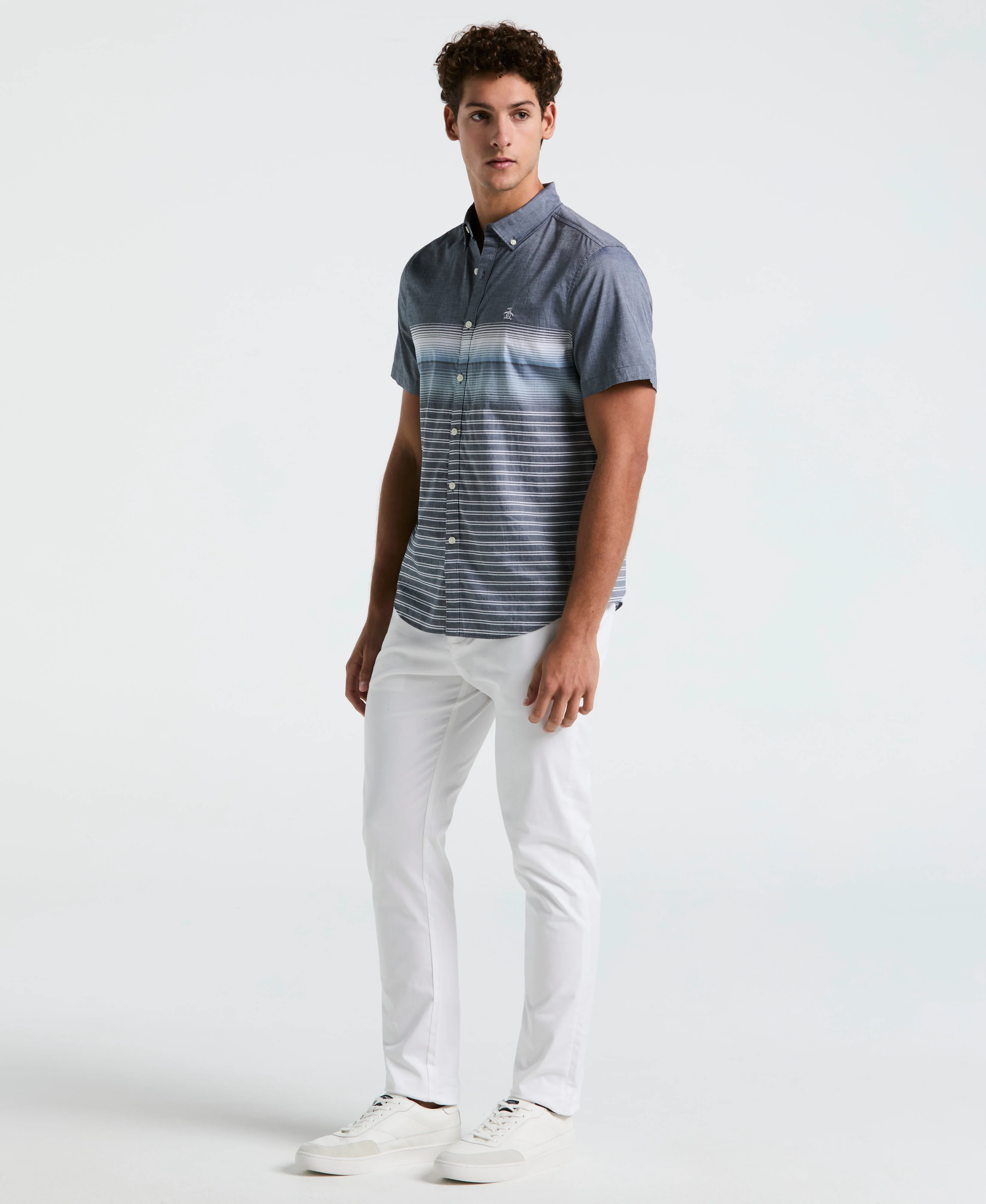 Lawn Gradient Stripe Shirt - Image 4