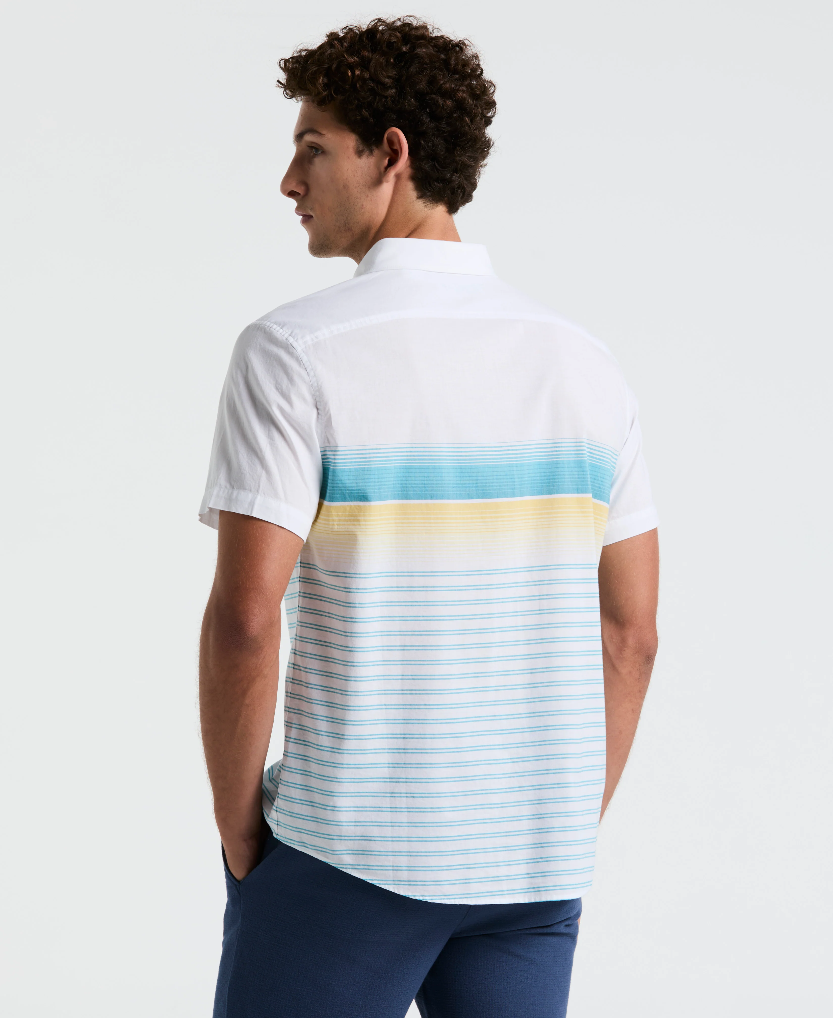 Lawn Gradient Stripe Shirt - Image 6