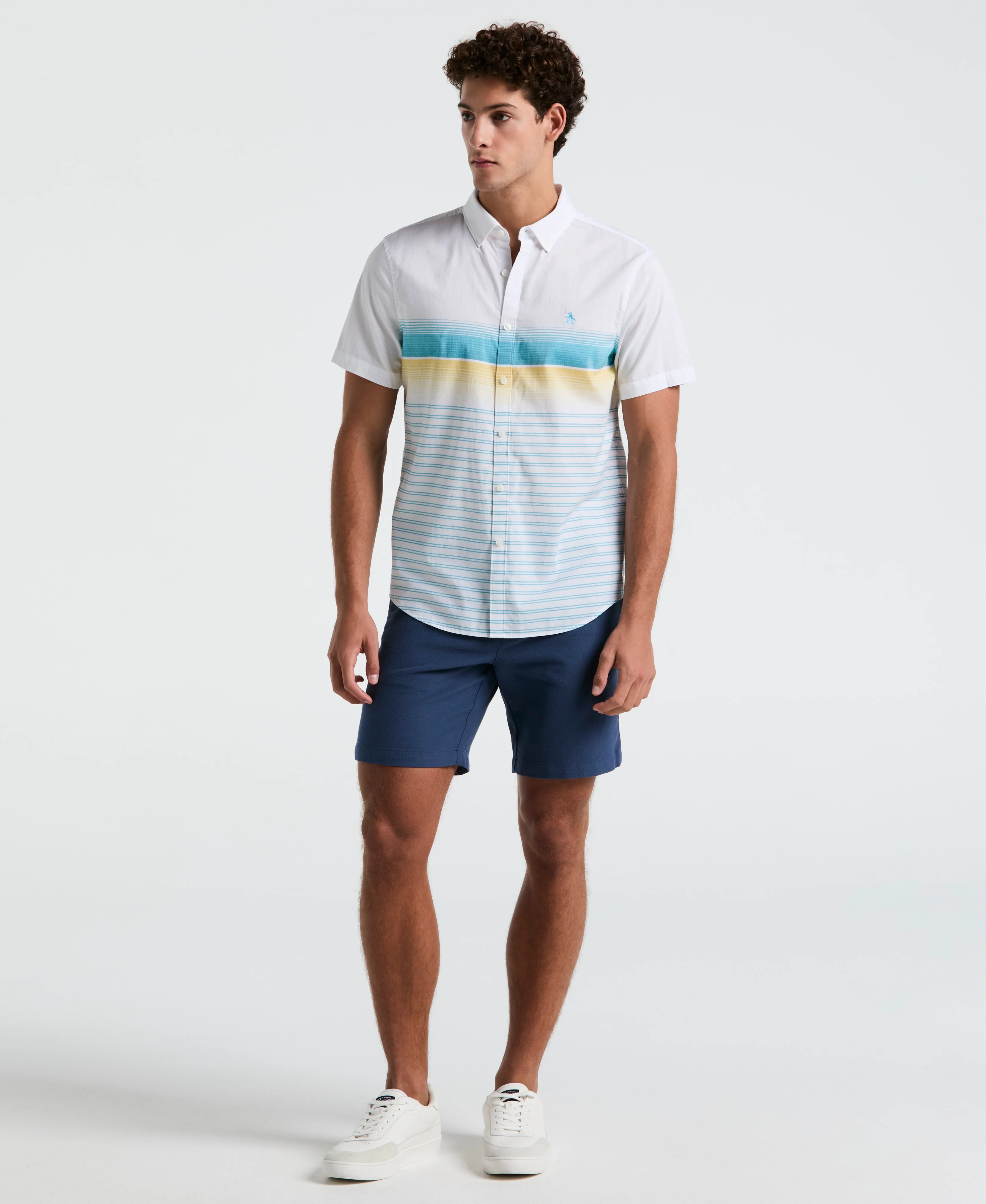 Lawn Gradient Stripe Shirt - Image 8