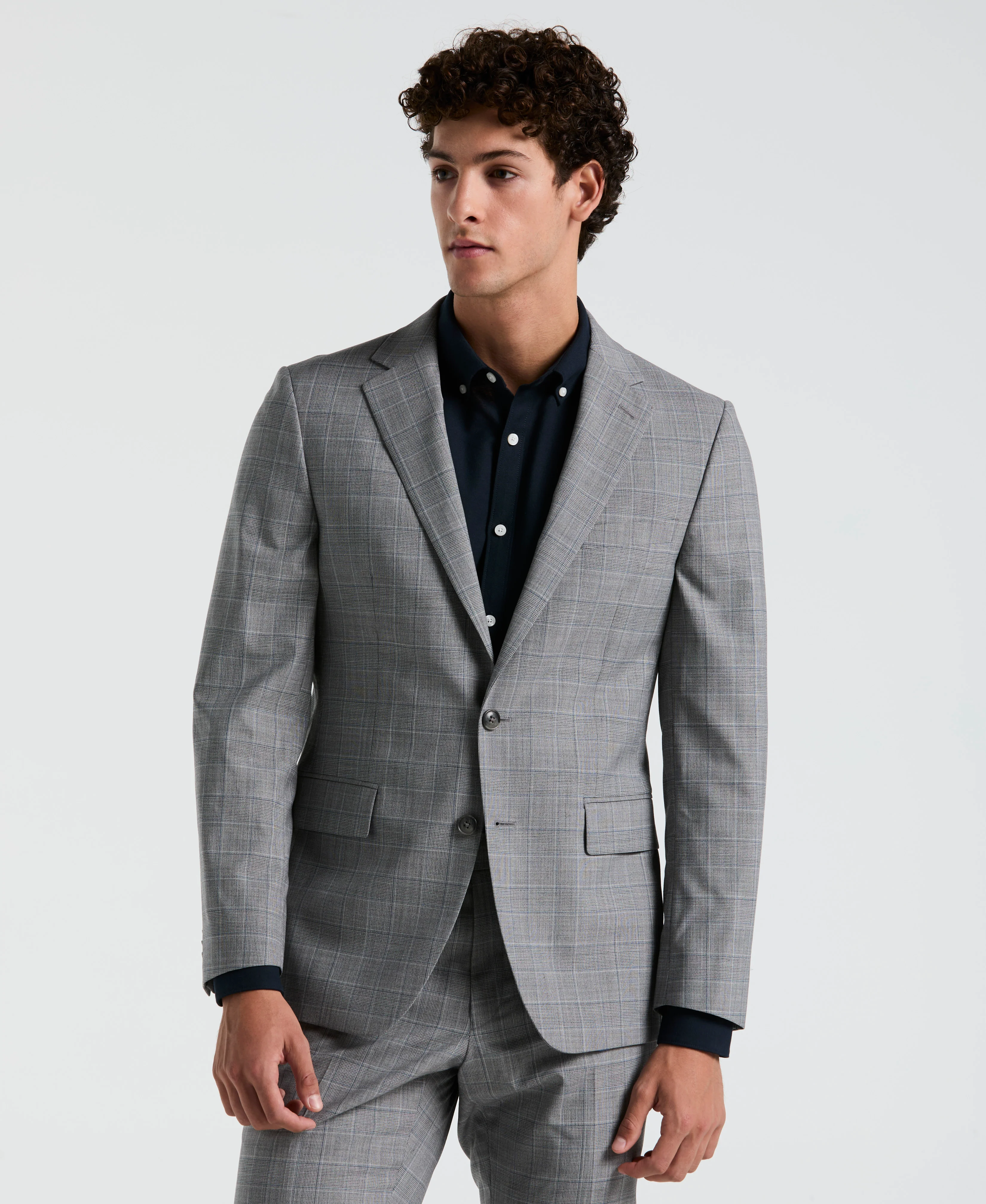Gray Plaid Suit Separate Jacket
