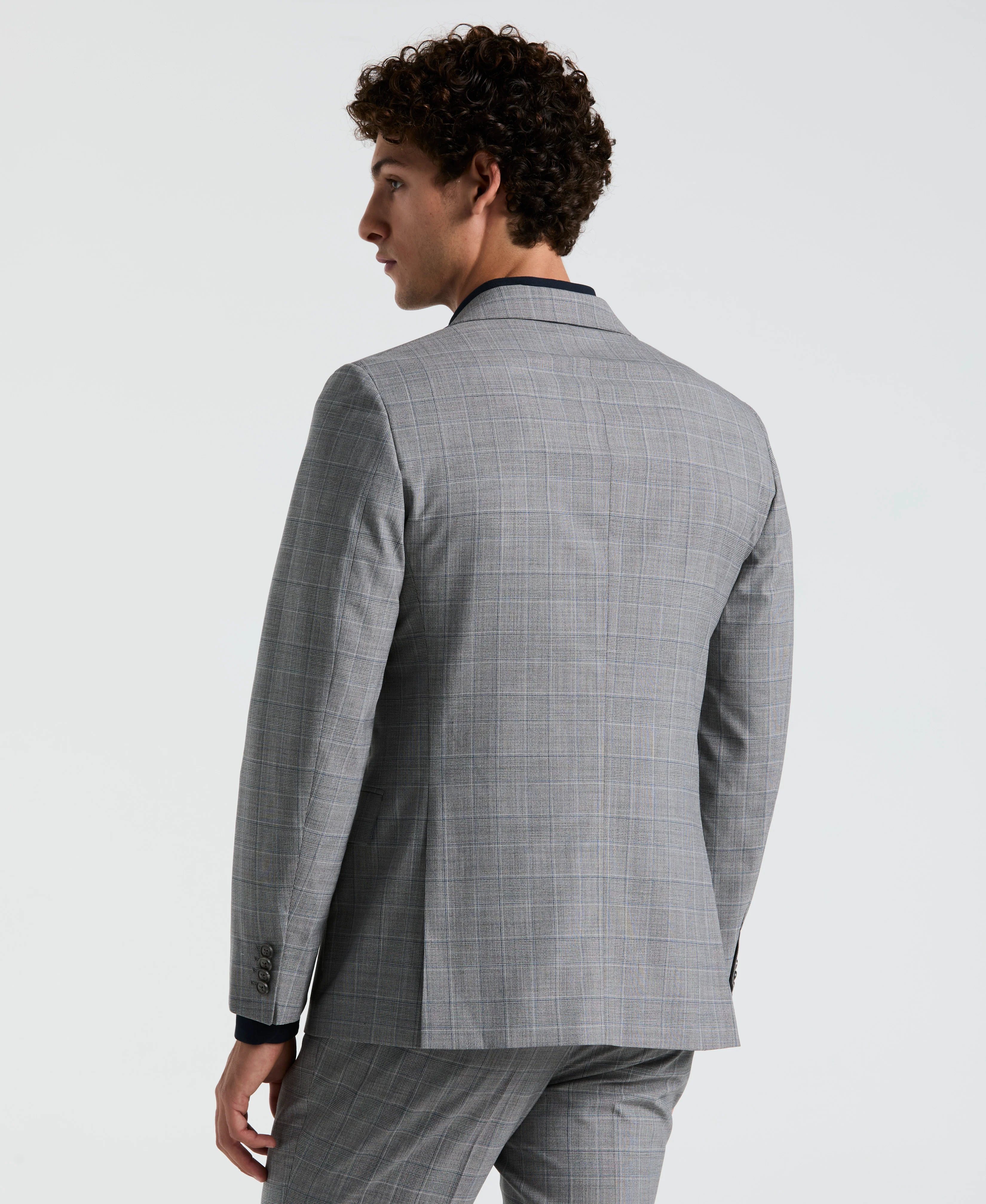 Gray Plaid Suit Separate Jacket - Image 2