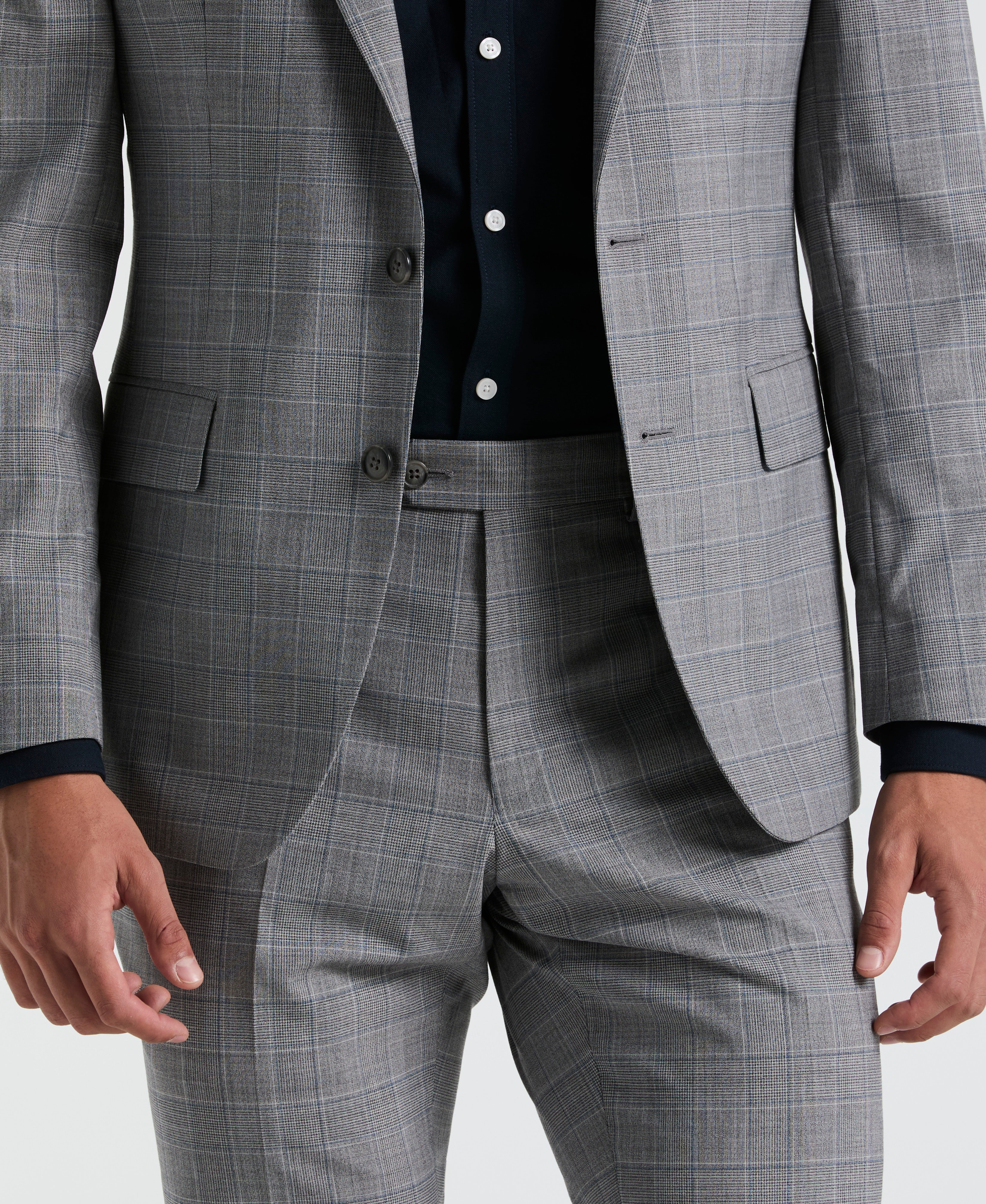 Gray Plaid Suit Separate Jacket - Image 3