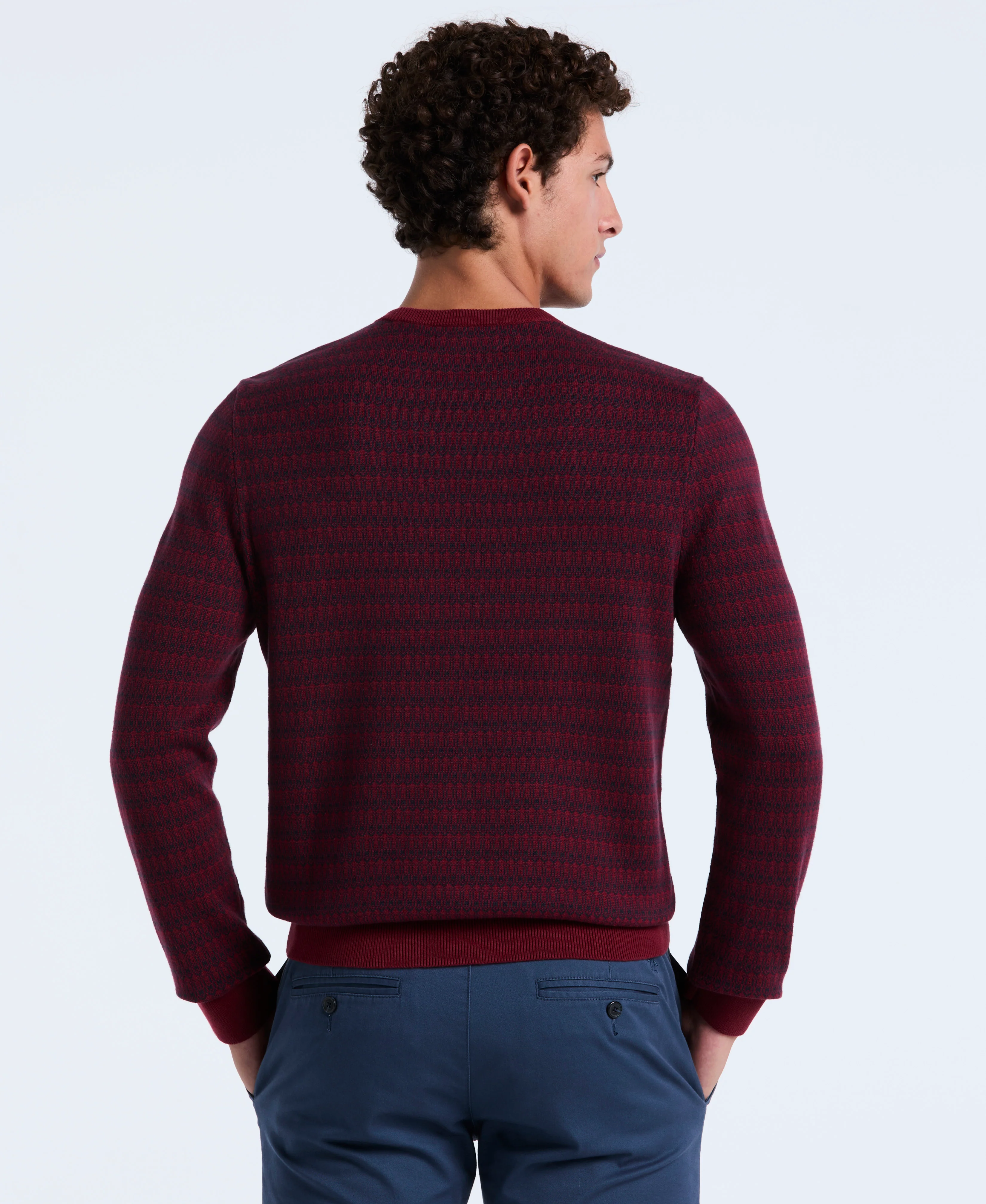Geo Jacquard Crewneck Sweater - Image 2