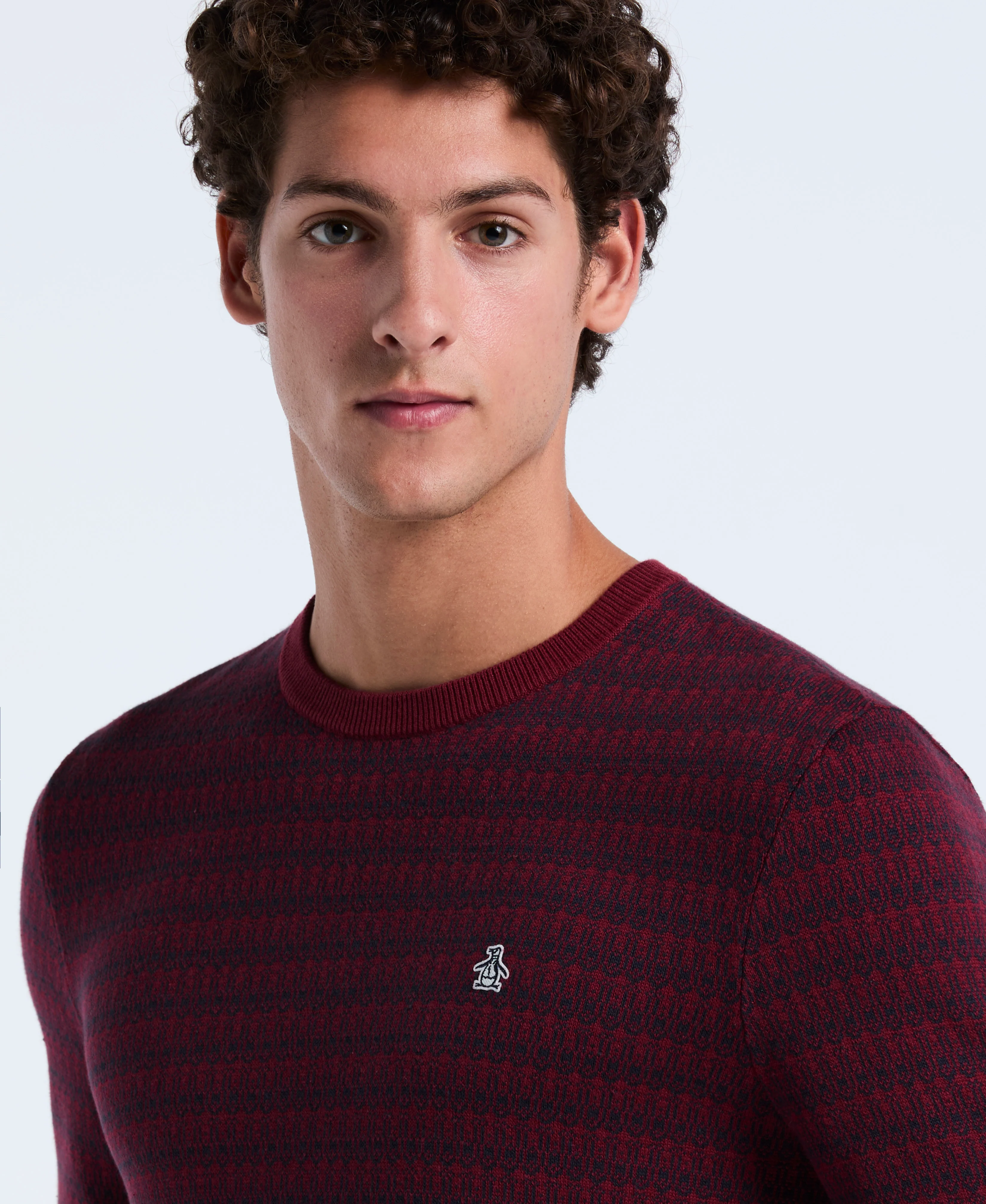 Geo Jacquard Crewneck Sweater - Image 3
