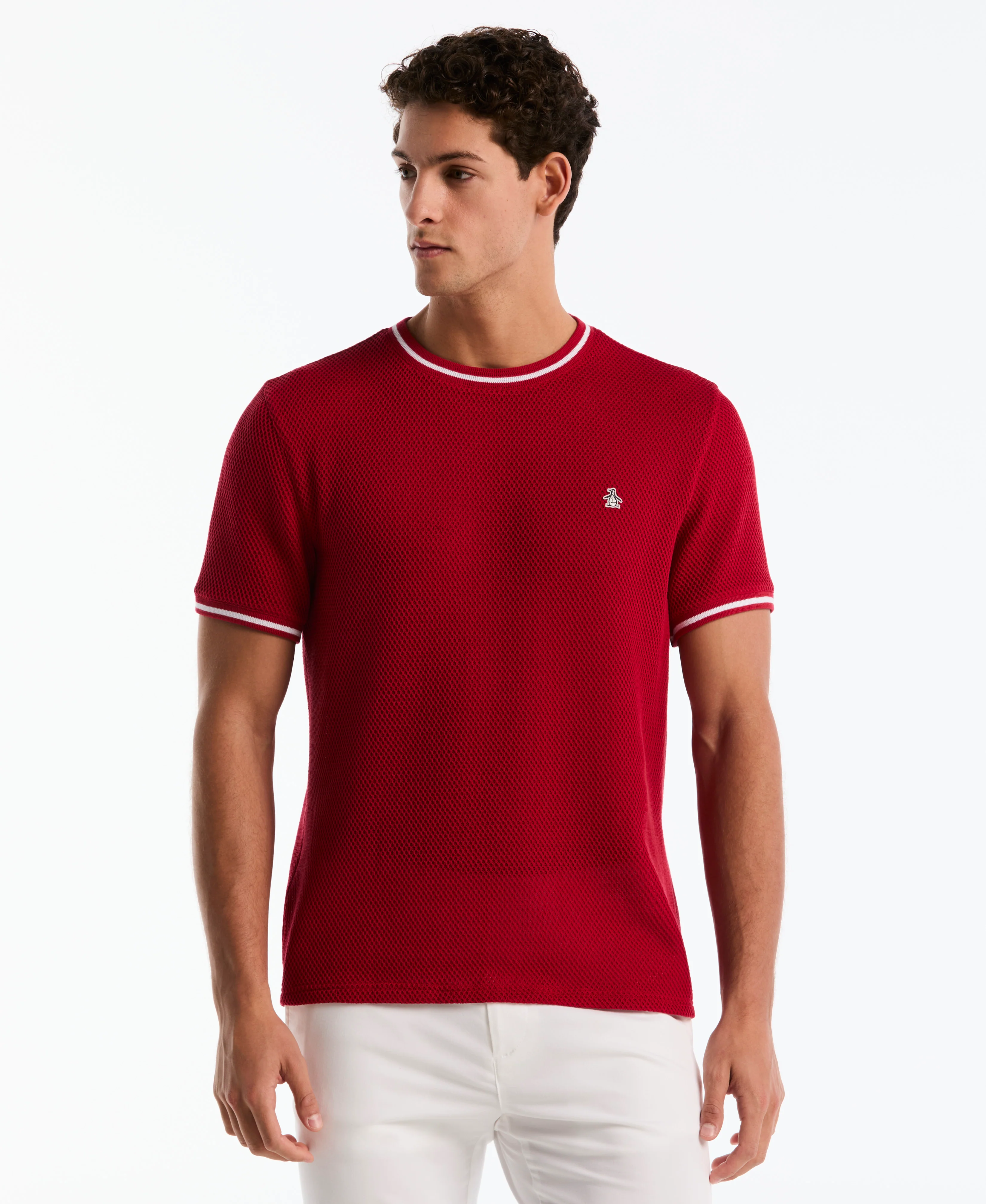 Jacquard Honeycomb Texture Tee