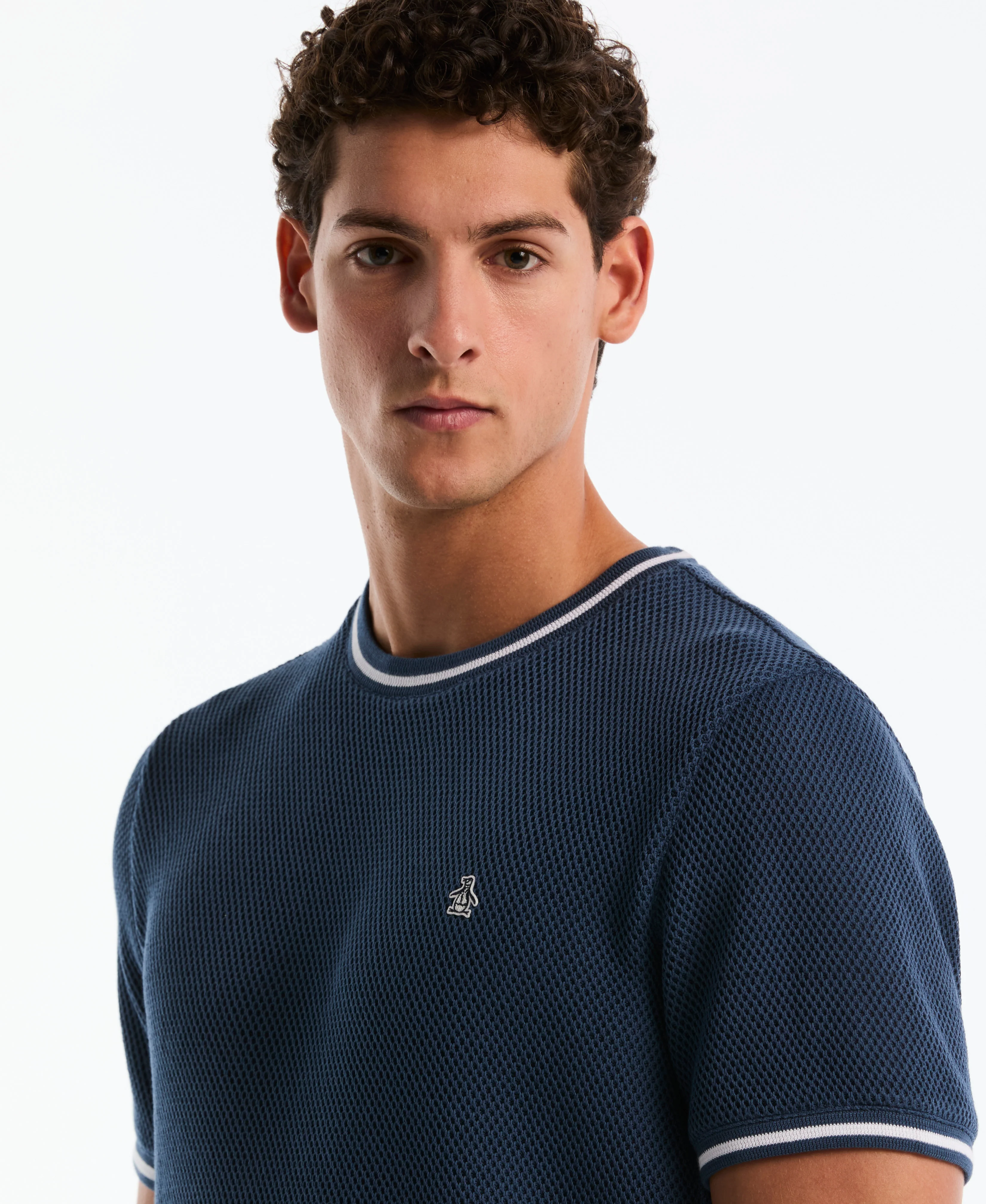 Jacquard Honeycomb Texture Tee - Image 13