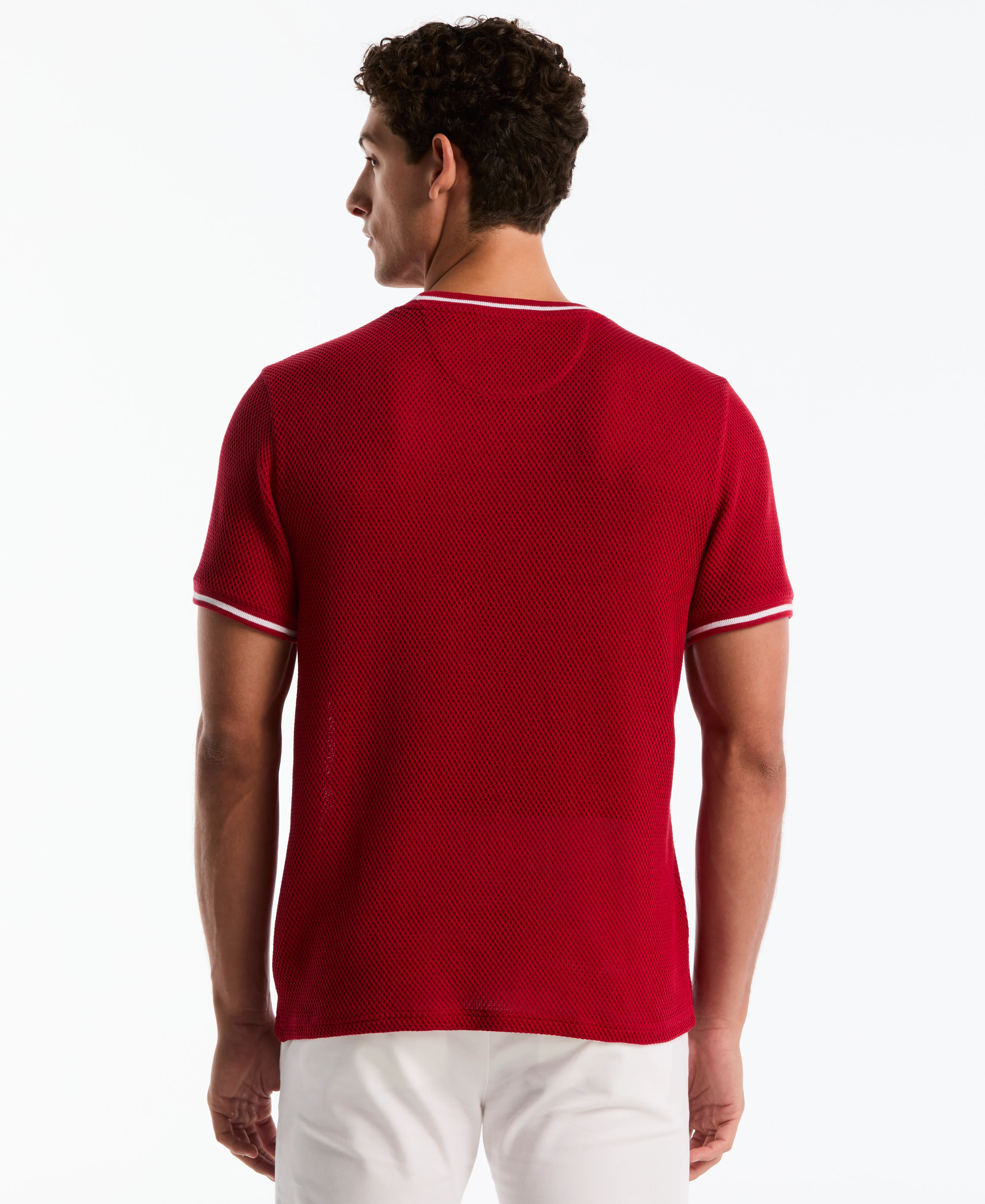 Jacquard Honeycomb Texture Tee - Image 2