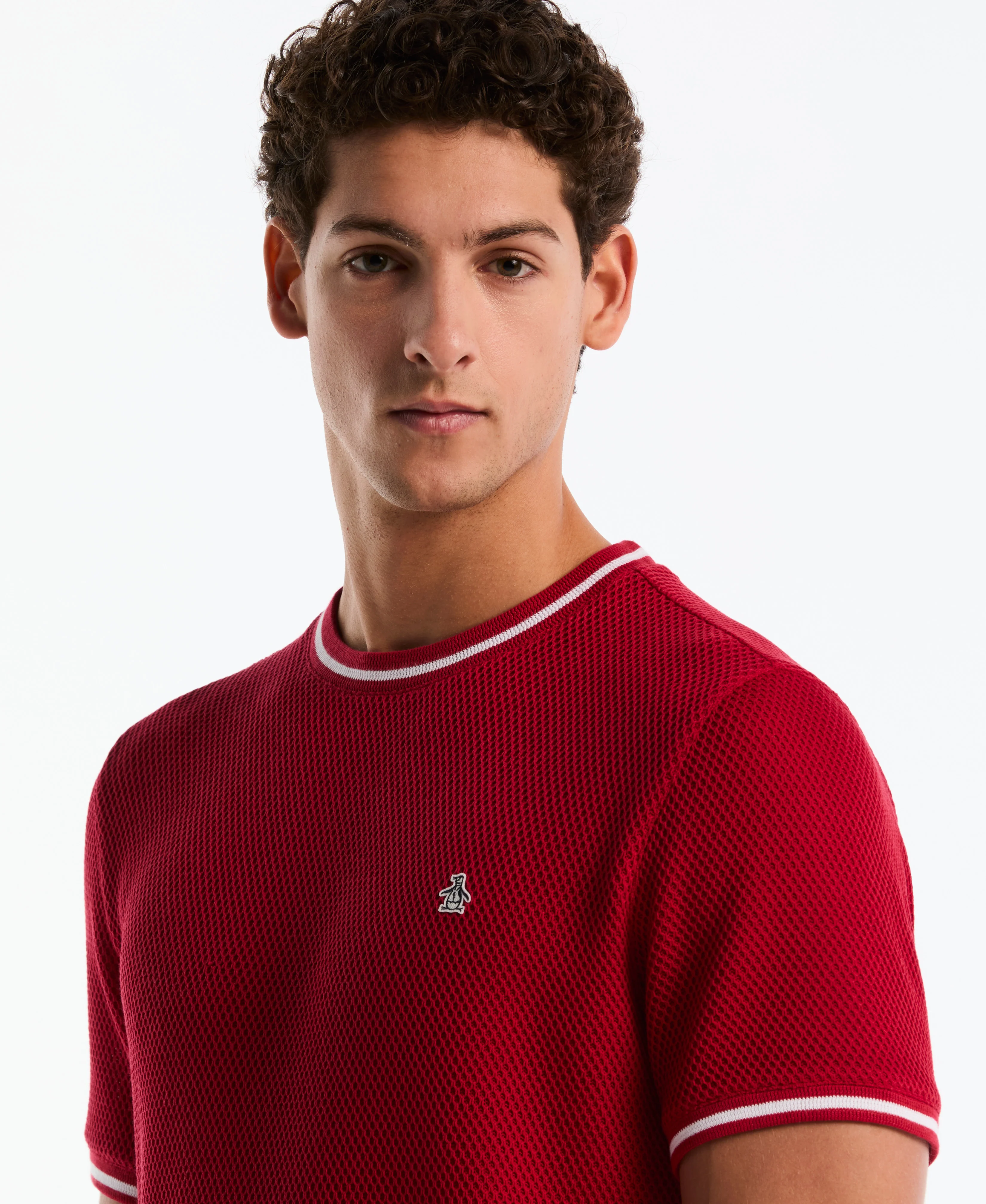 Jacquard Honeycomb Texture Tee - Image 3
