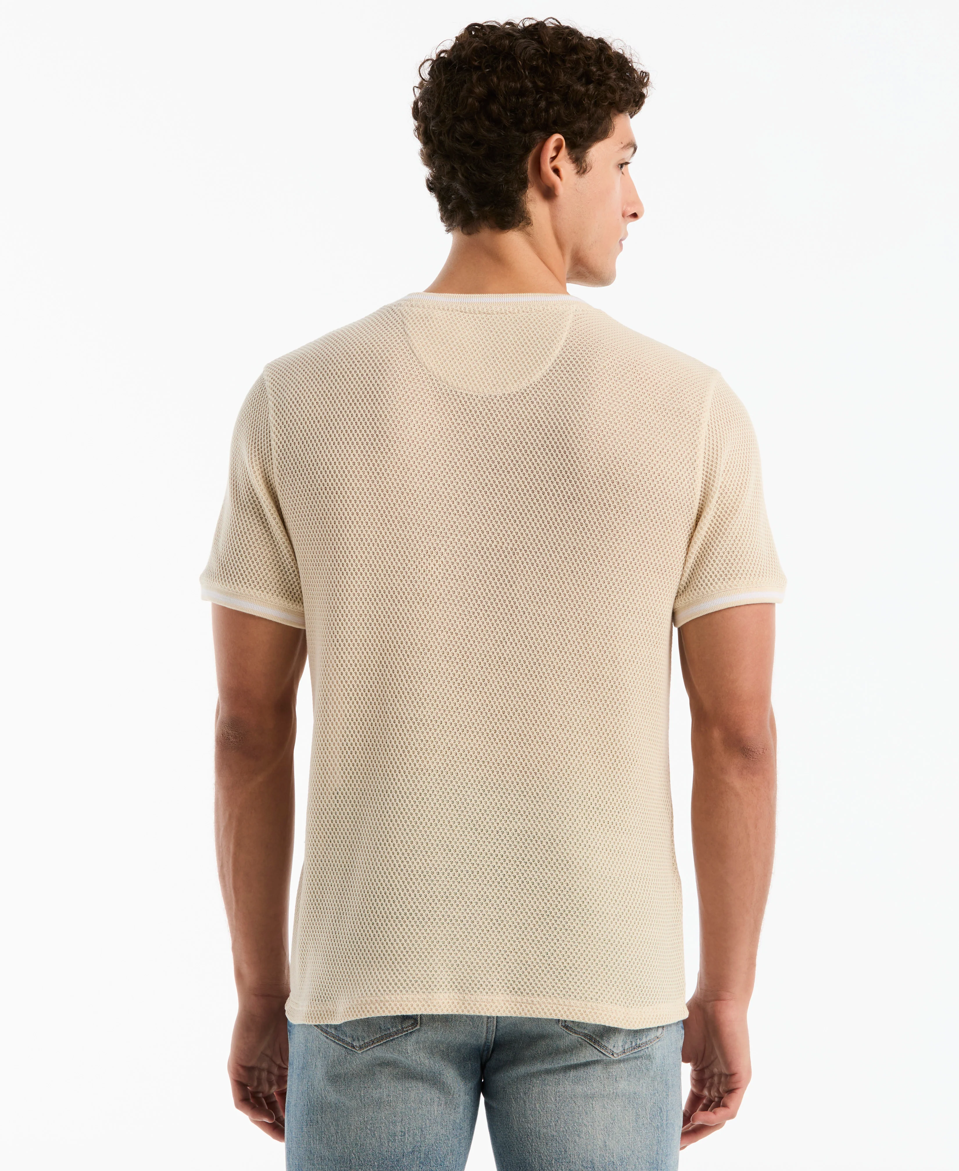 Jacquard Honeycomb Texture Tee - Image 7