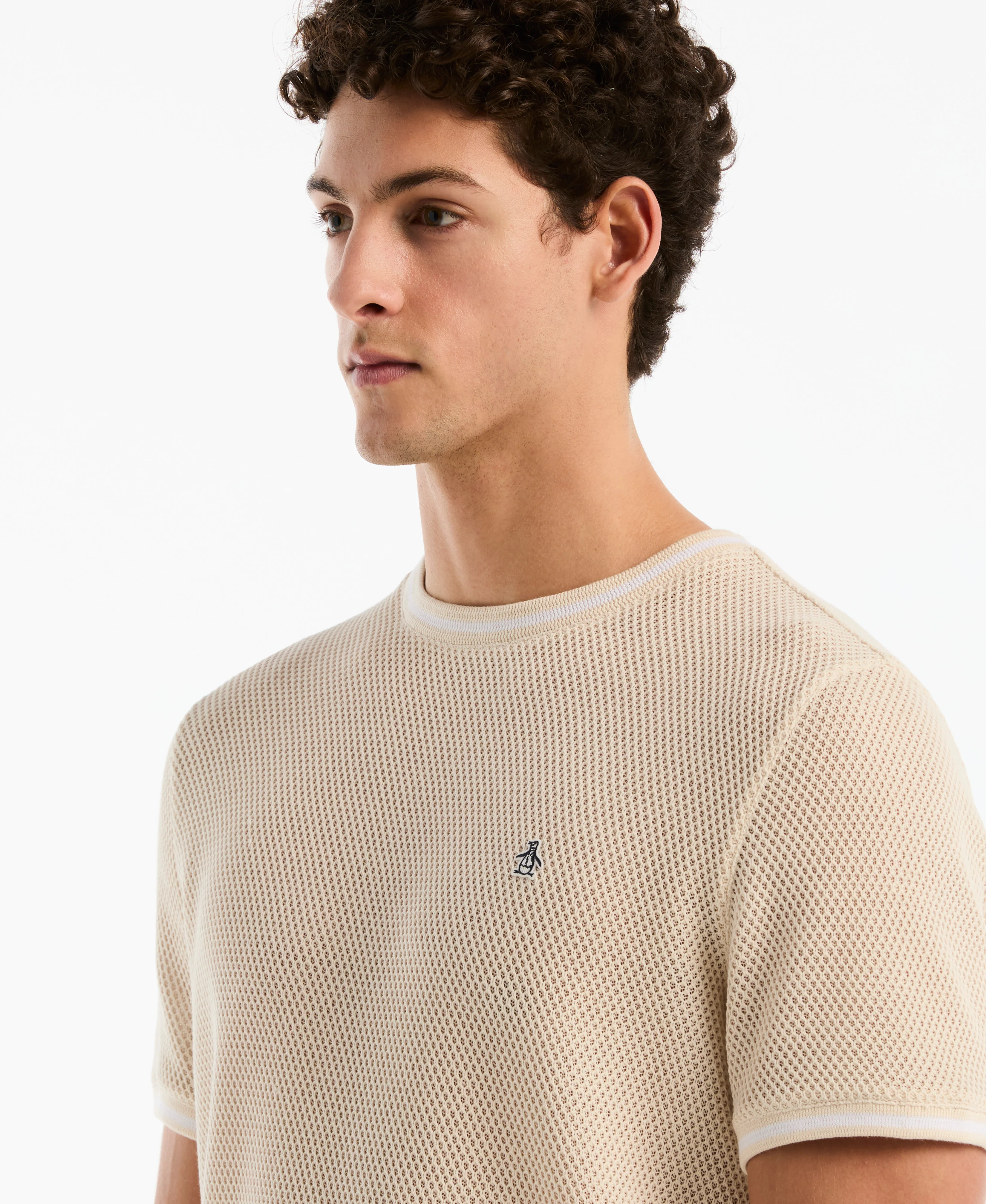 Jacquard Honeycomb Texture Tee - Image 8