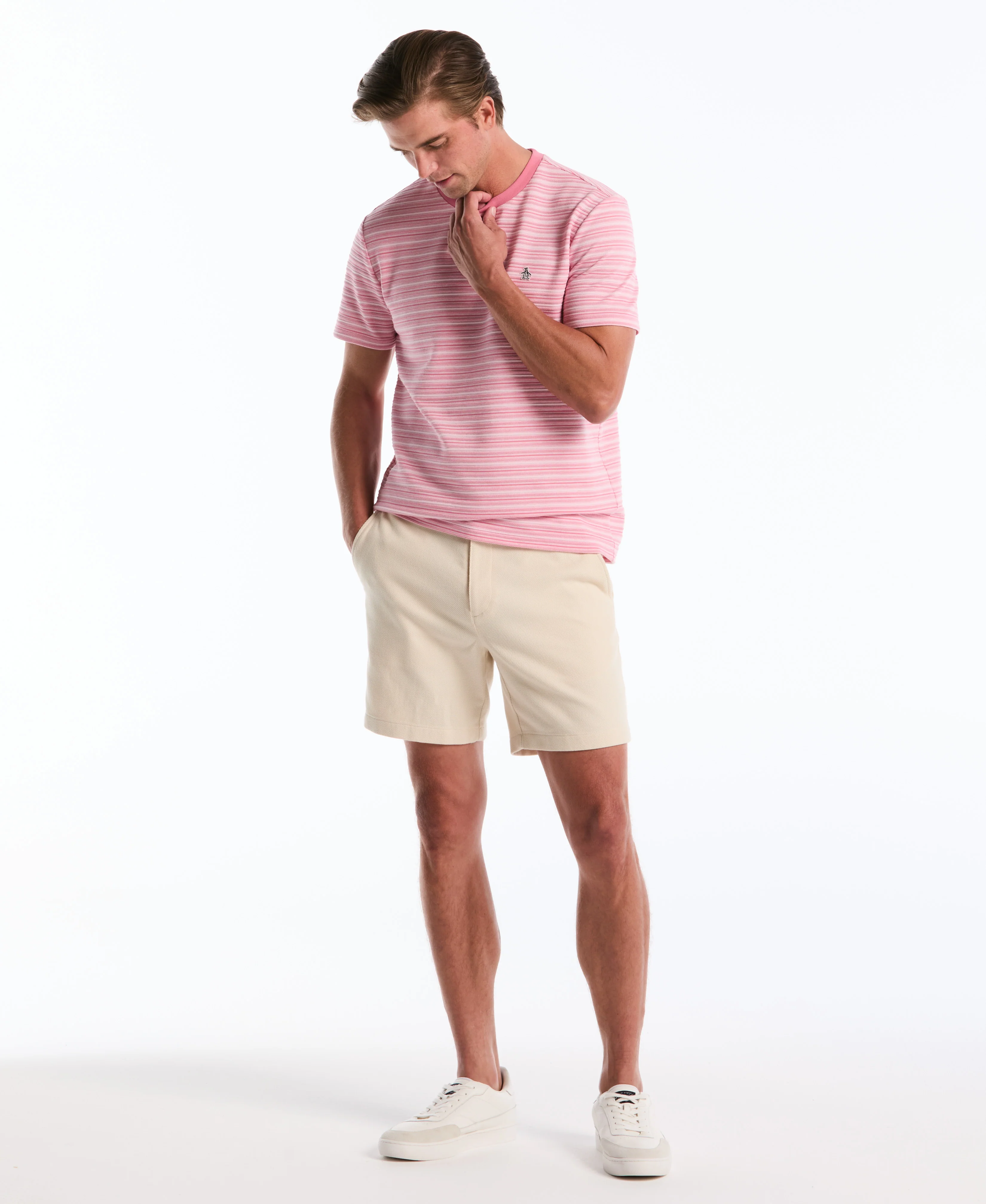 Jacquard Ottoman Mini Stripe Tee - Image 4