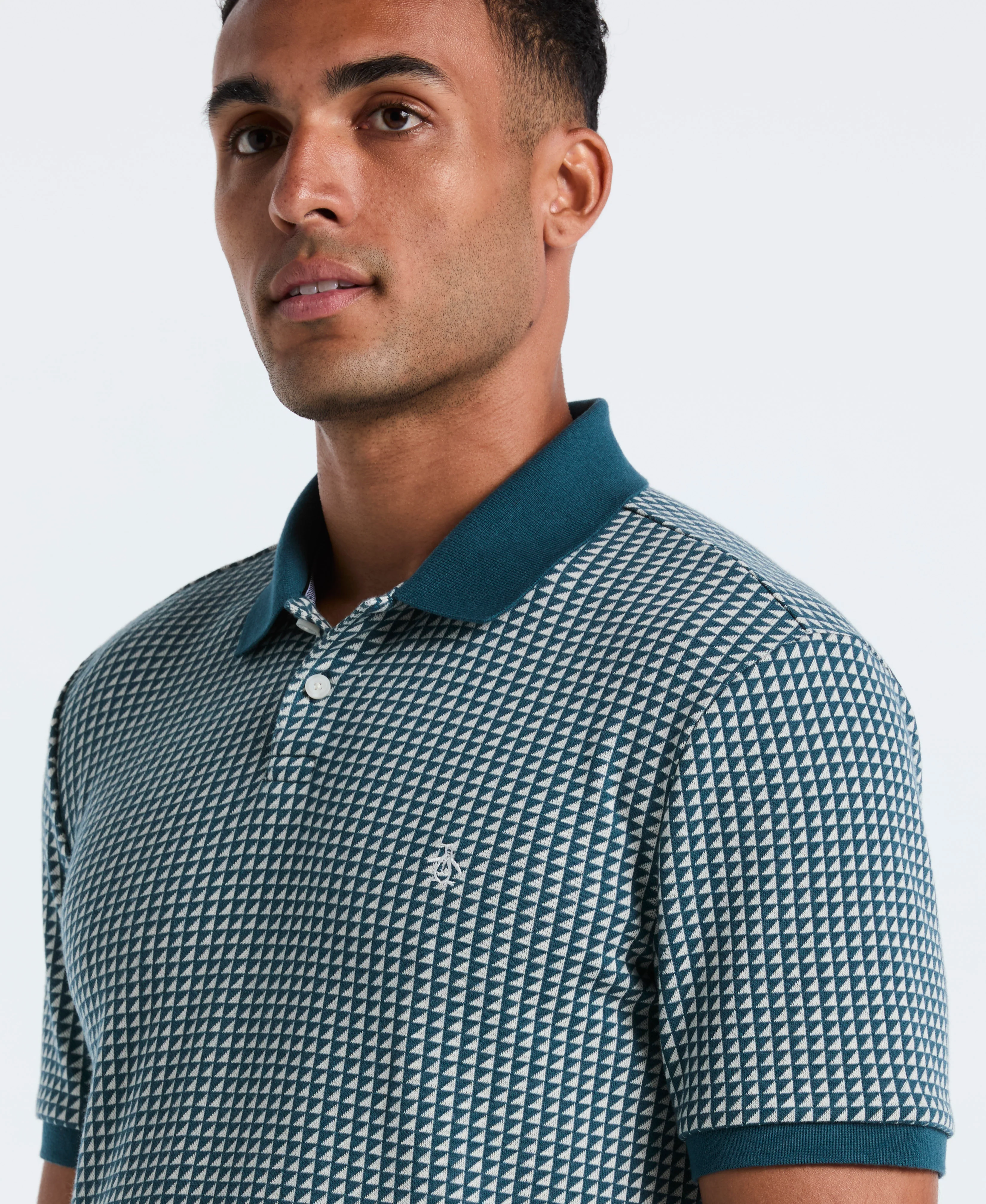 Jacquard Ribbed Triangle Polo - Image 3