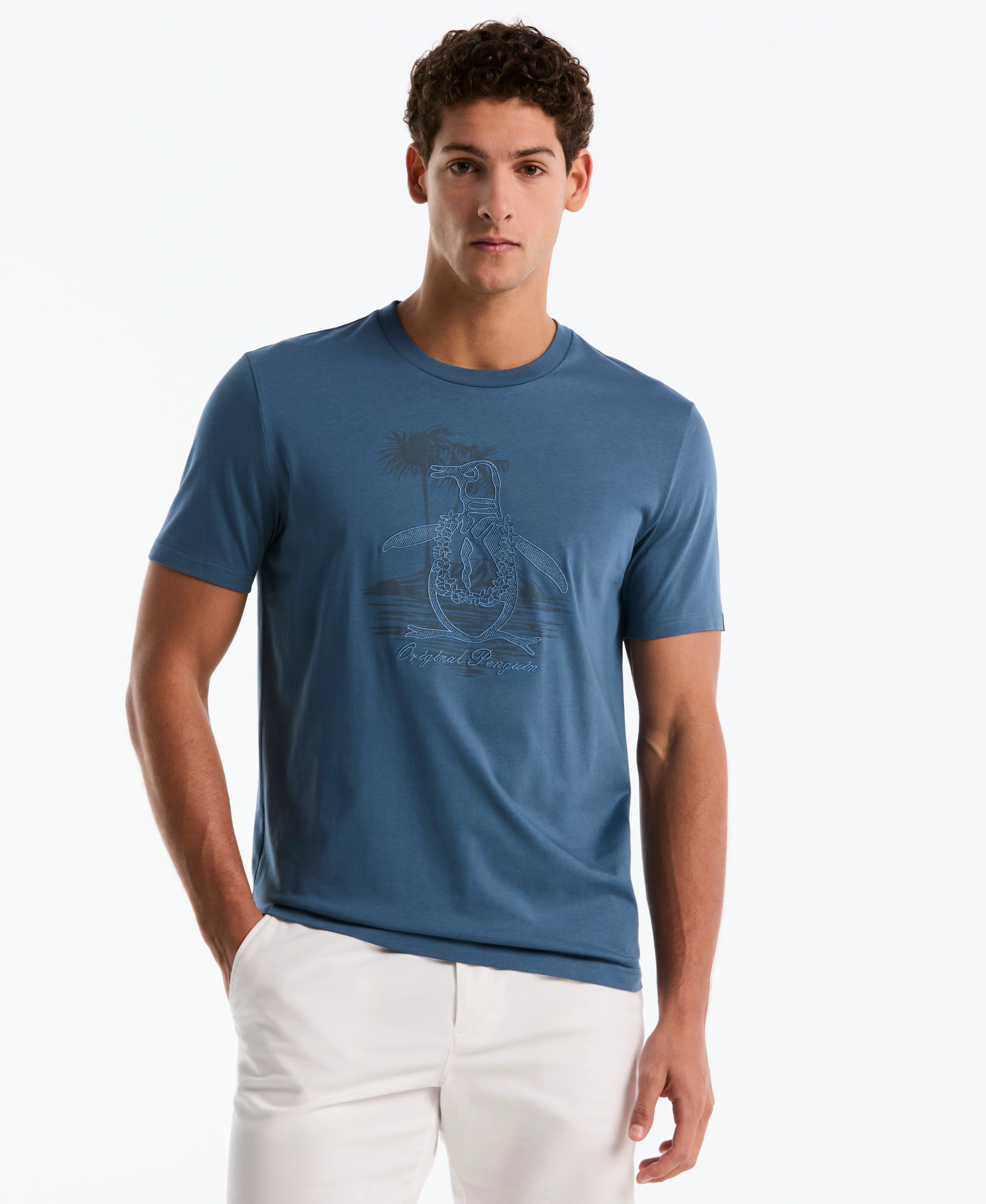 Embroidered Lei Graphic Jersey Tee