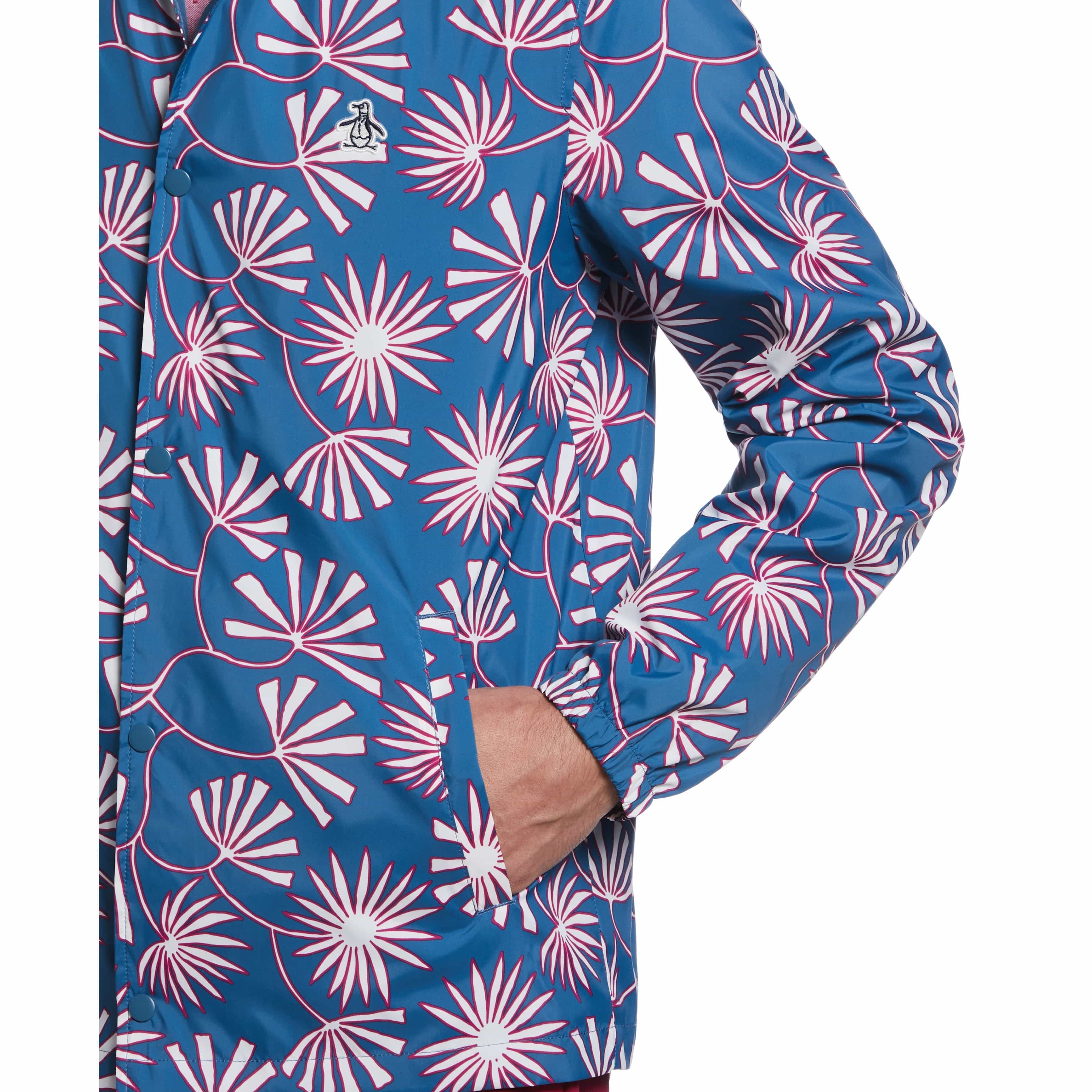 Leaf Print Rain Jacket - Image 3