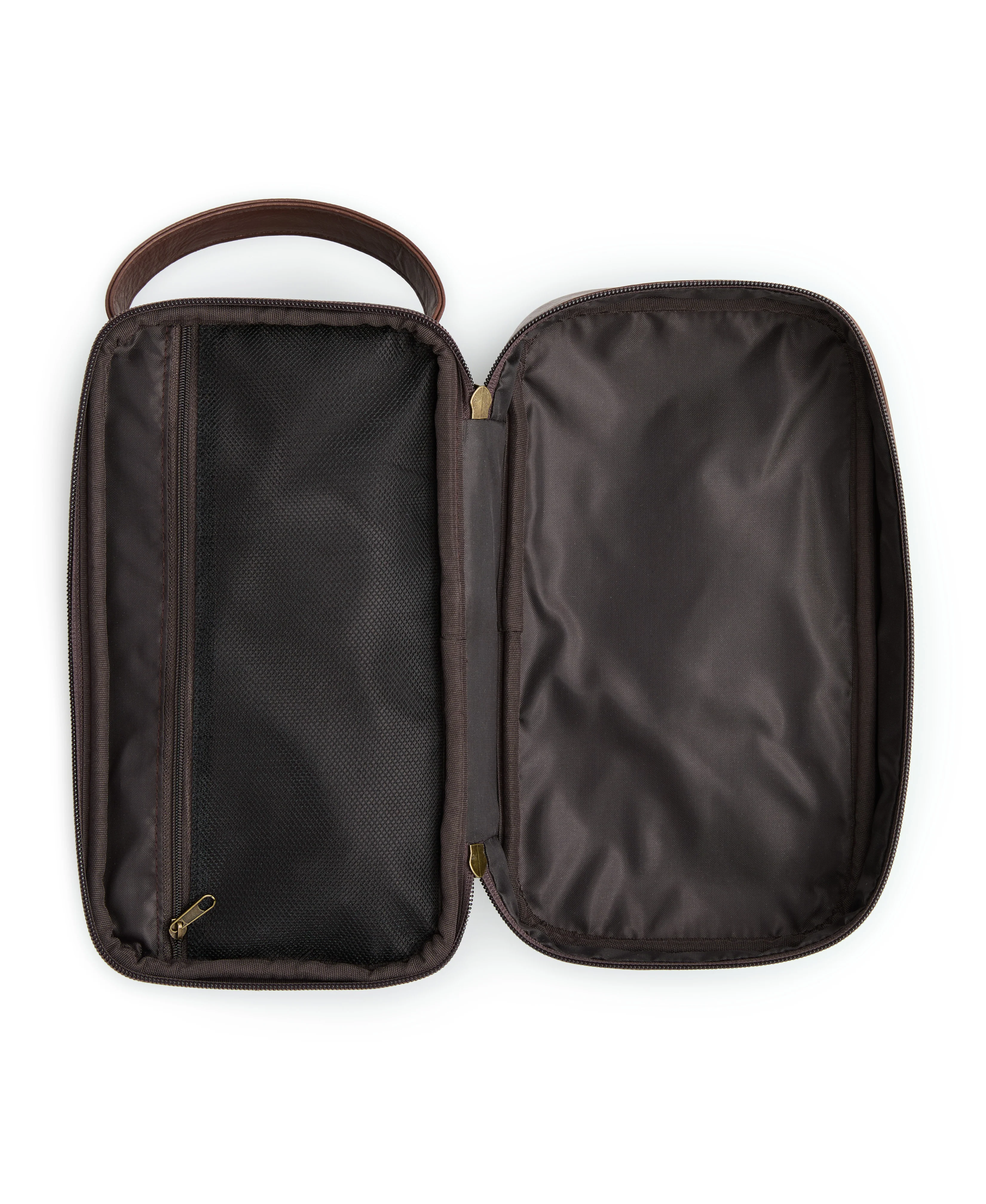 Leather Travel Toiletries Bag - Image 5