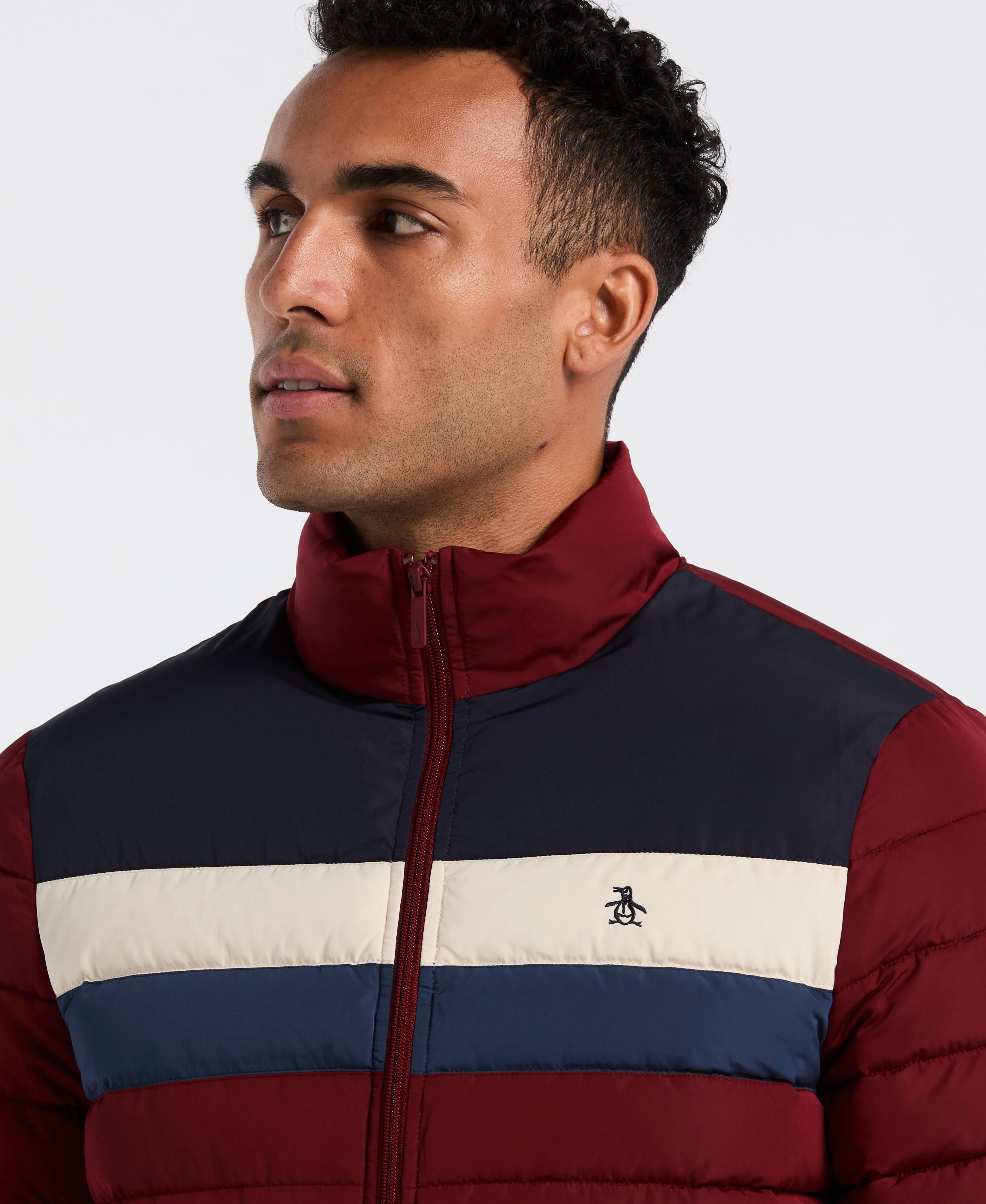 Faux Down Colorblock Puffer Jacket - Image 3