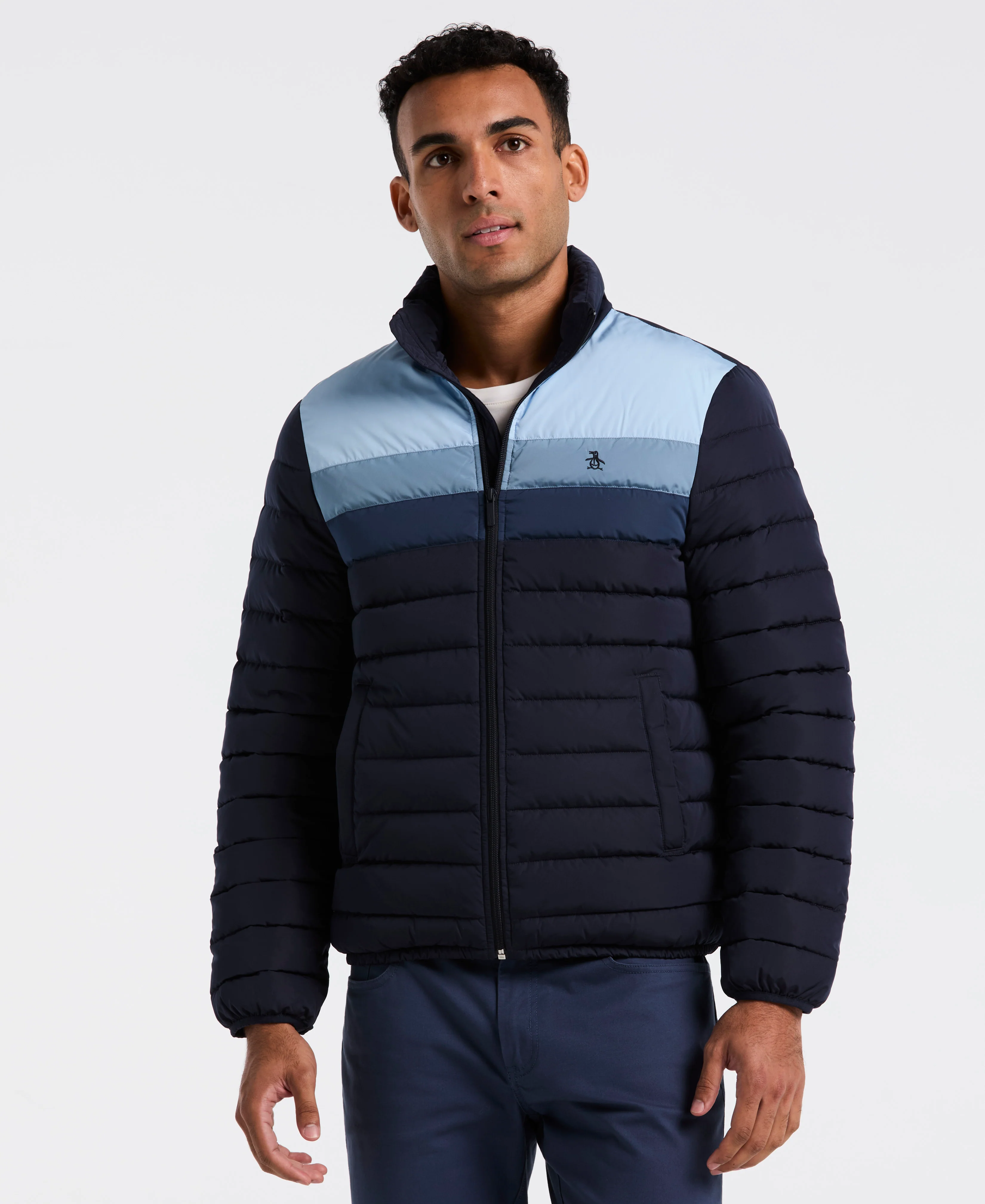 Faux Down Colorblock Puffer Jacket - Image 5