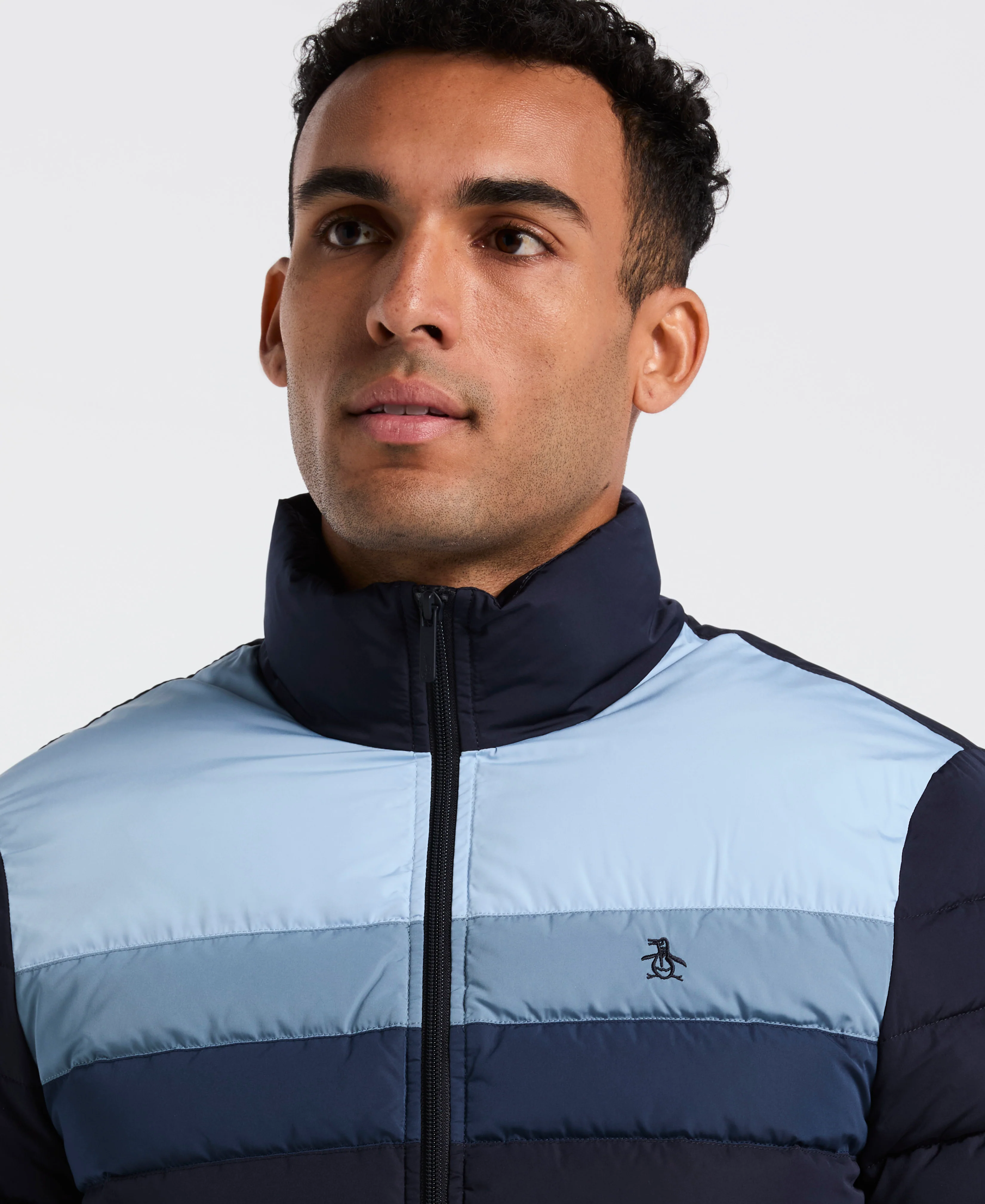 Faux Down Colorblock Puffer Jacket - Image 7