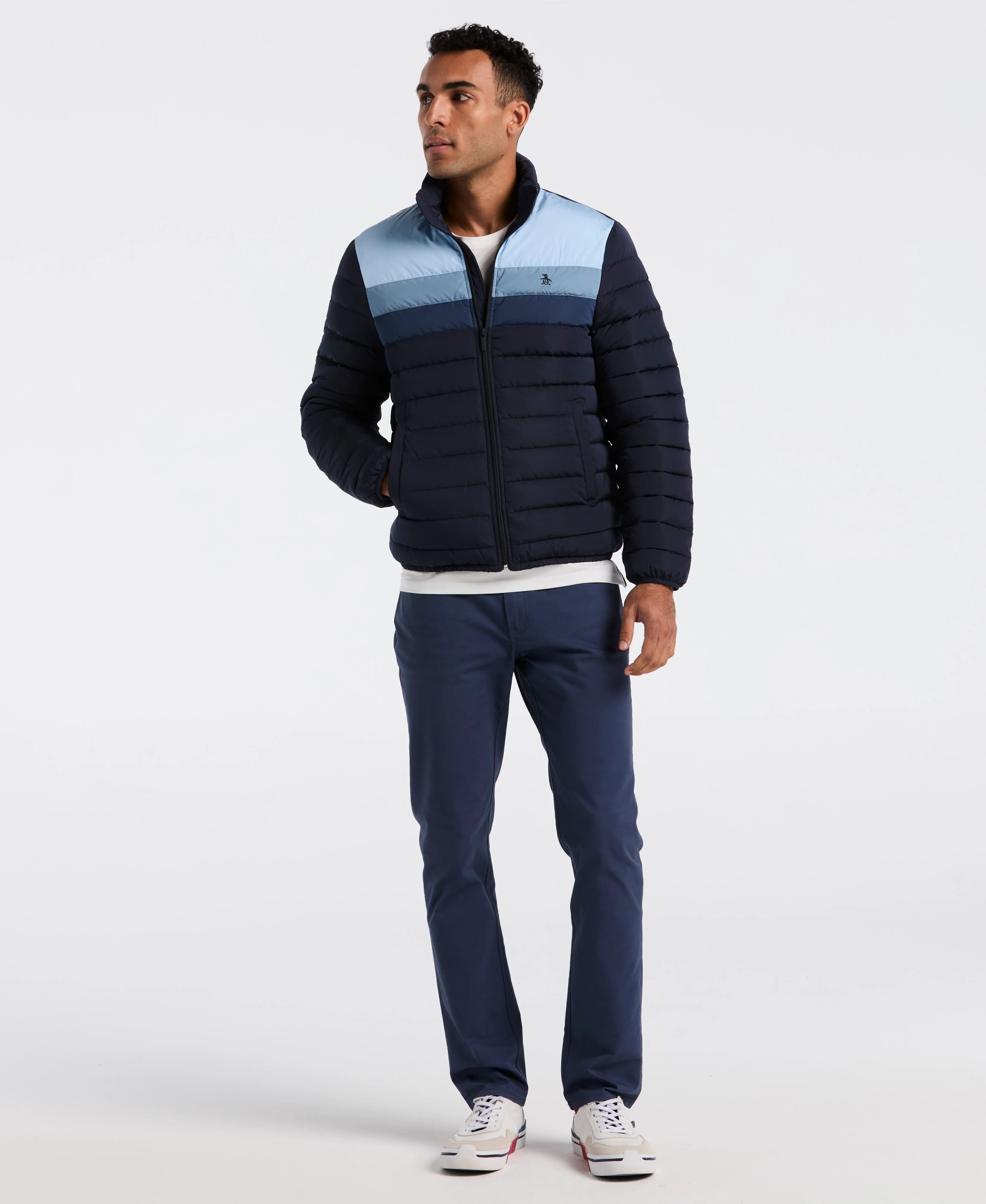 Faux Down Colorblock Puffer Jacket - Image 8