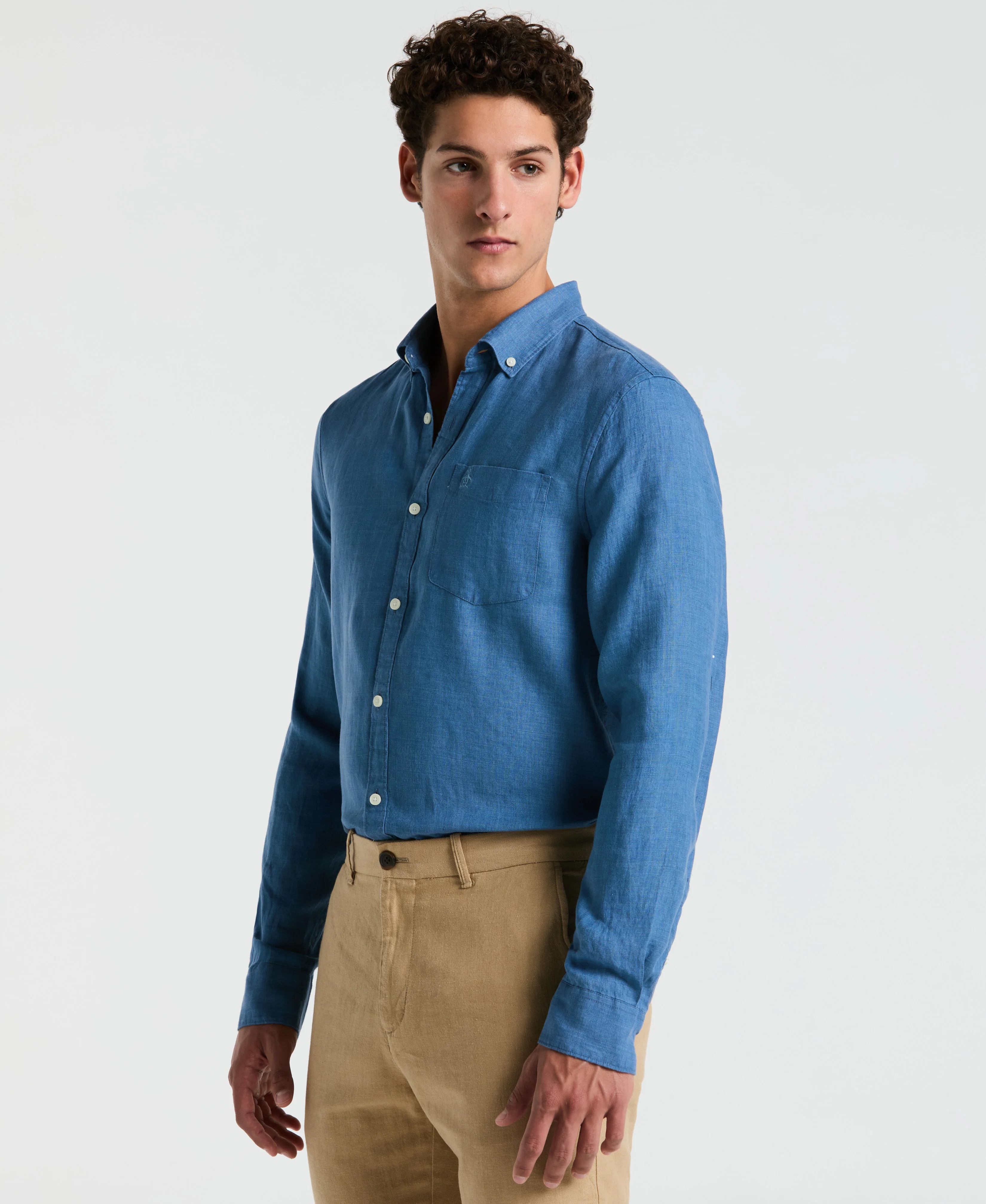 Delave Linen Long Sleeve Pocket Shirt - Image 5
