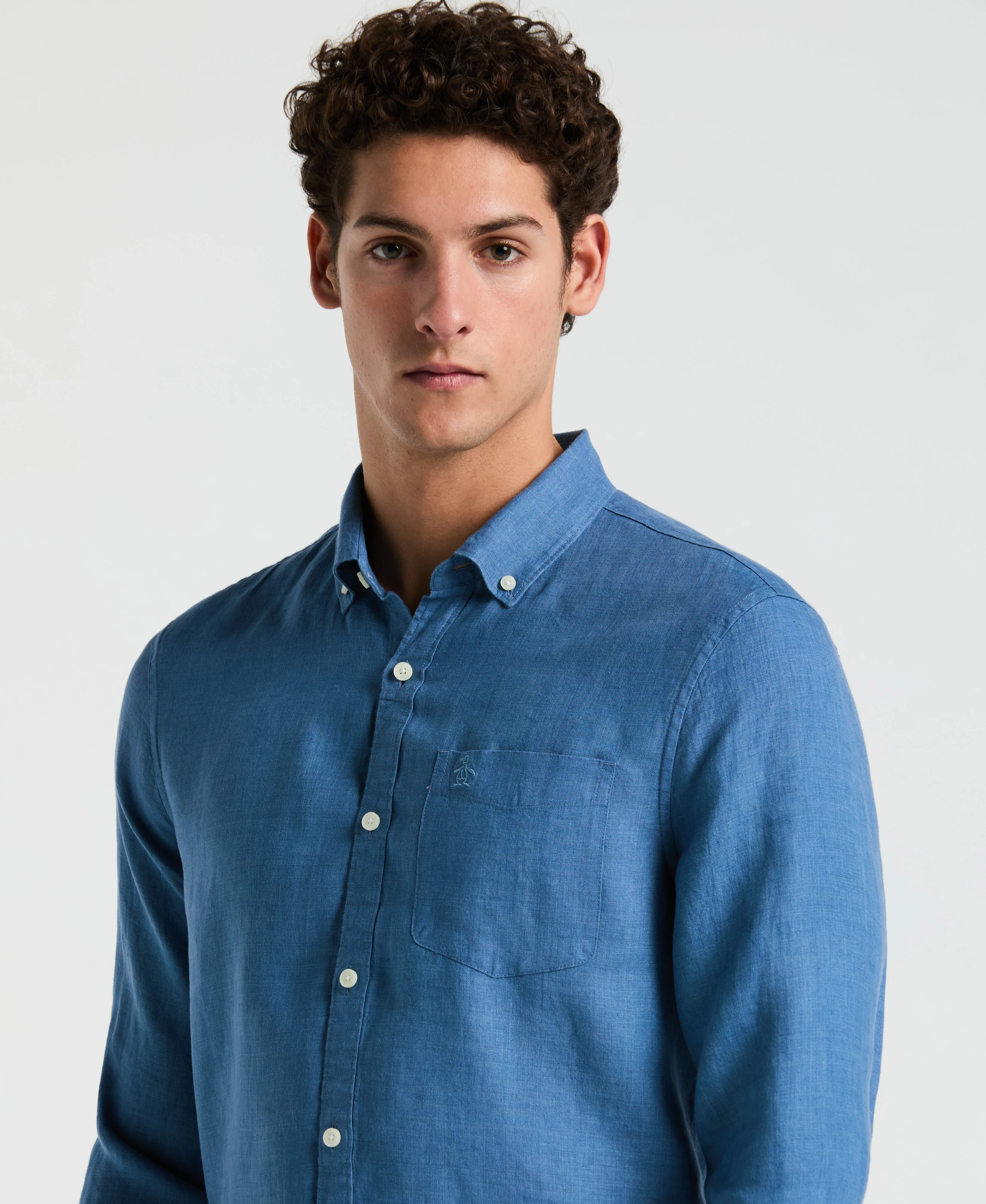 Delave Linen Long Sleeve Pocket Shirt - Image 7