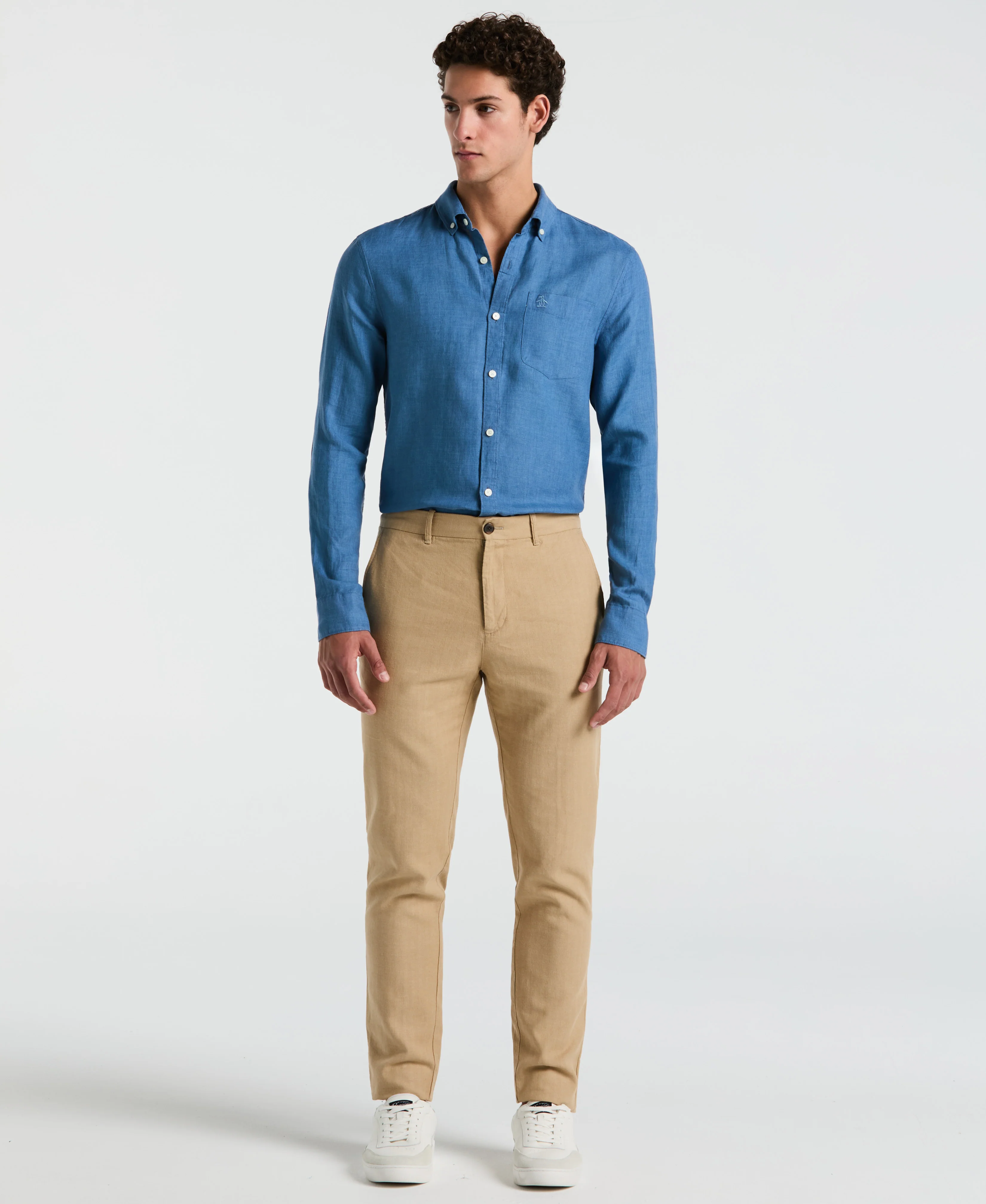 Delave Linen Long Sleeve Pocket Shirt - Image 8
