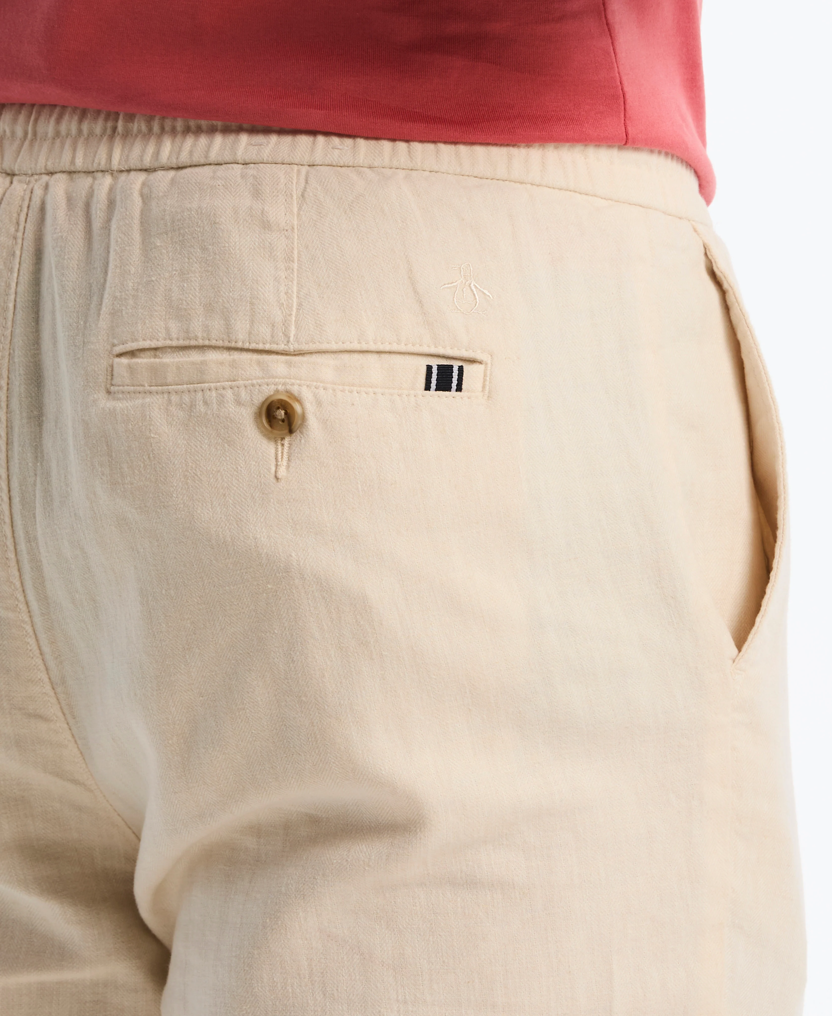 Linen Herringbone Flat Front Pant - Image 4